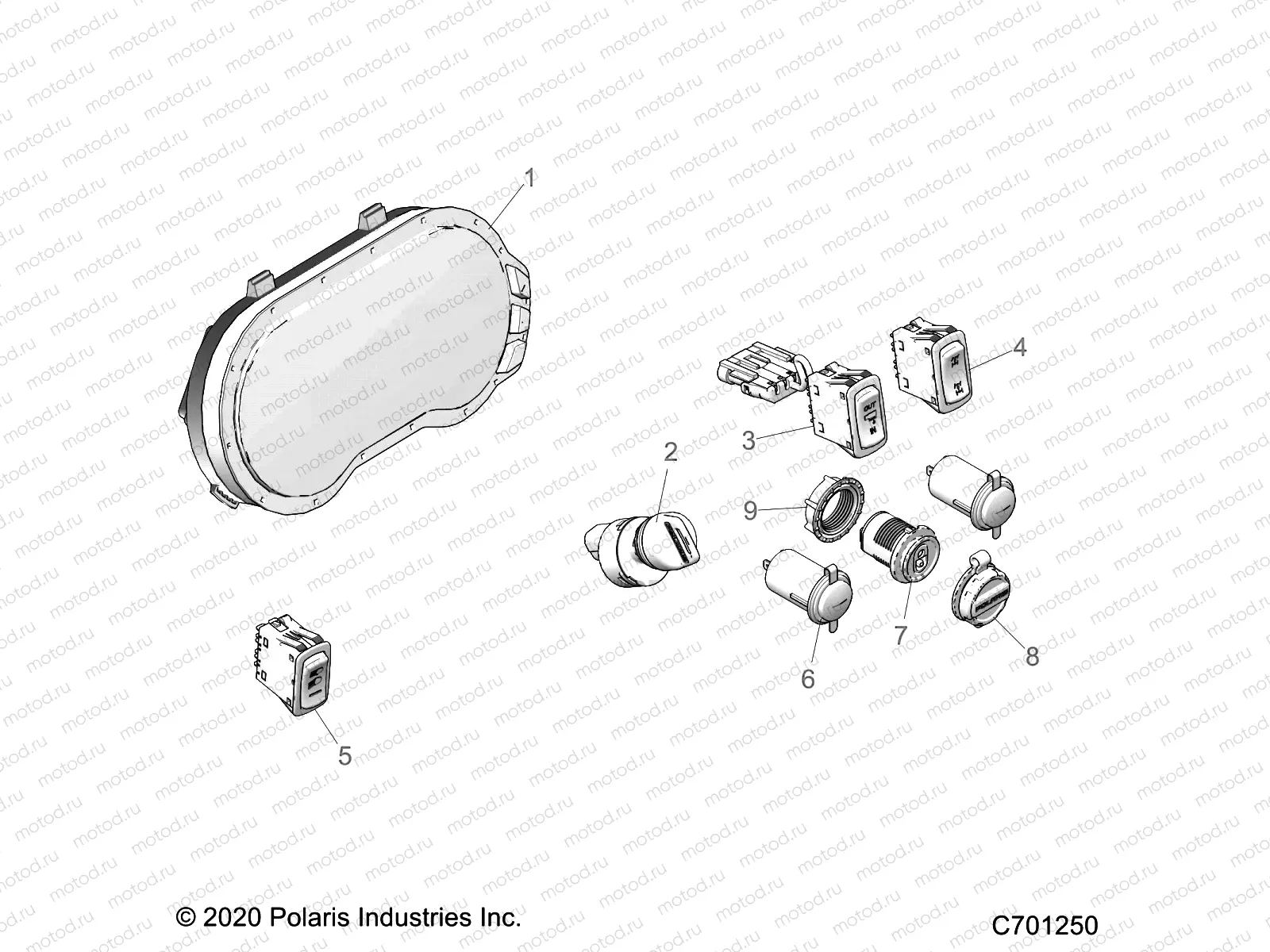 ELECTRICAL | ELECTRICAL, DASH INSTUMENTS - R21RRM99AG (C701250)