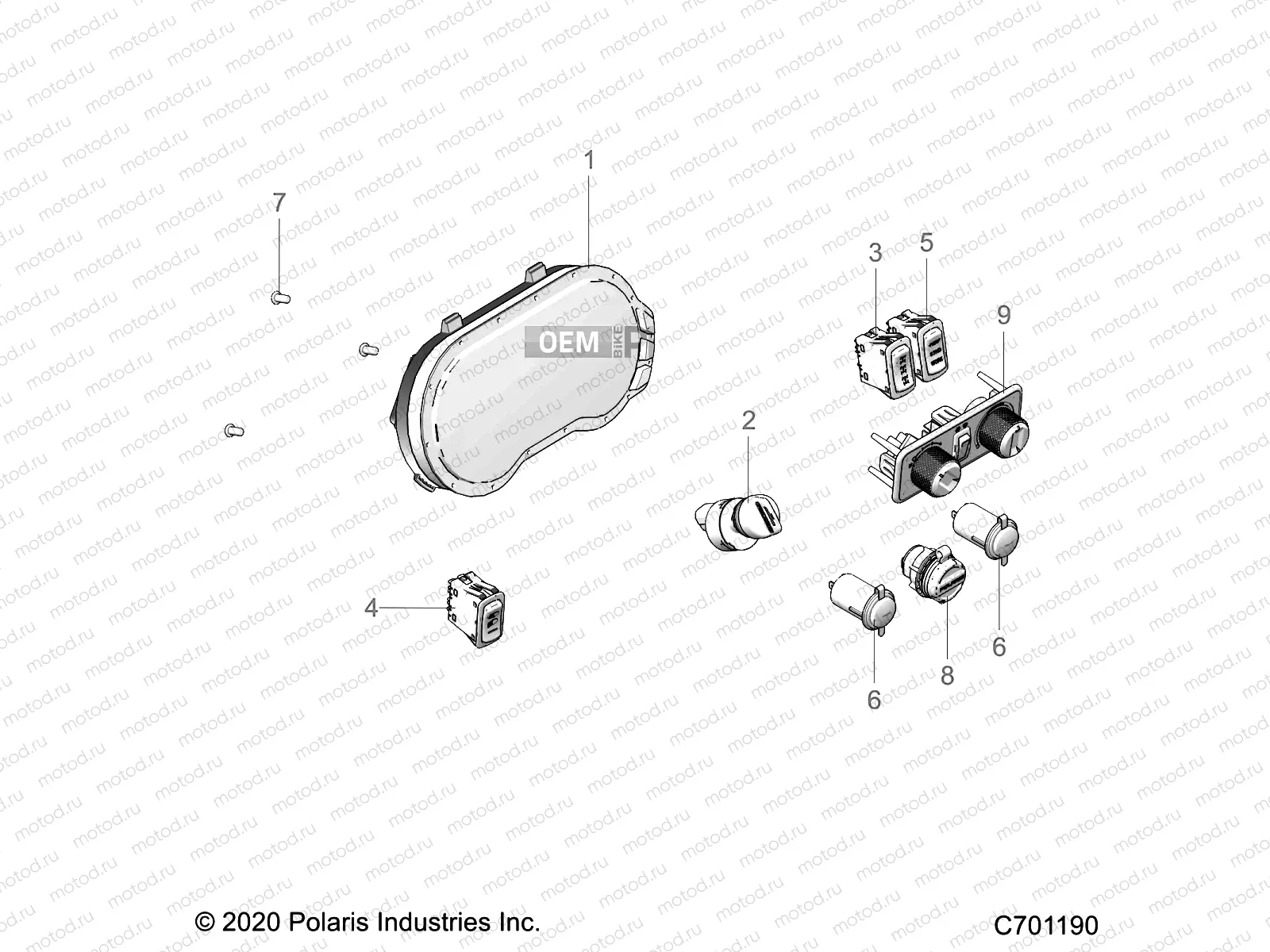 ELECTRICAL | ELECTRICAL, DASH INSTUMENTS - R21RRU99A9/AC/AP/AW/B9/BC/BP/BW (C701190)