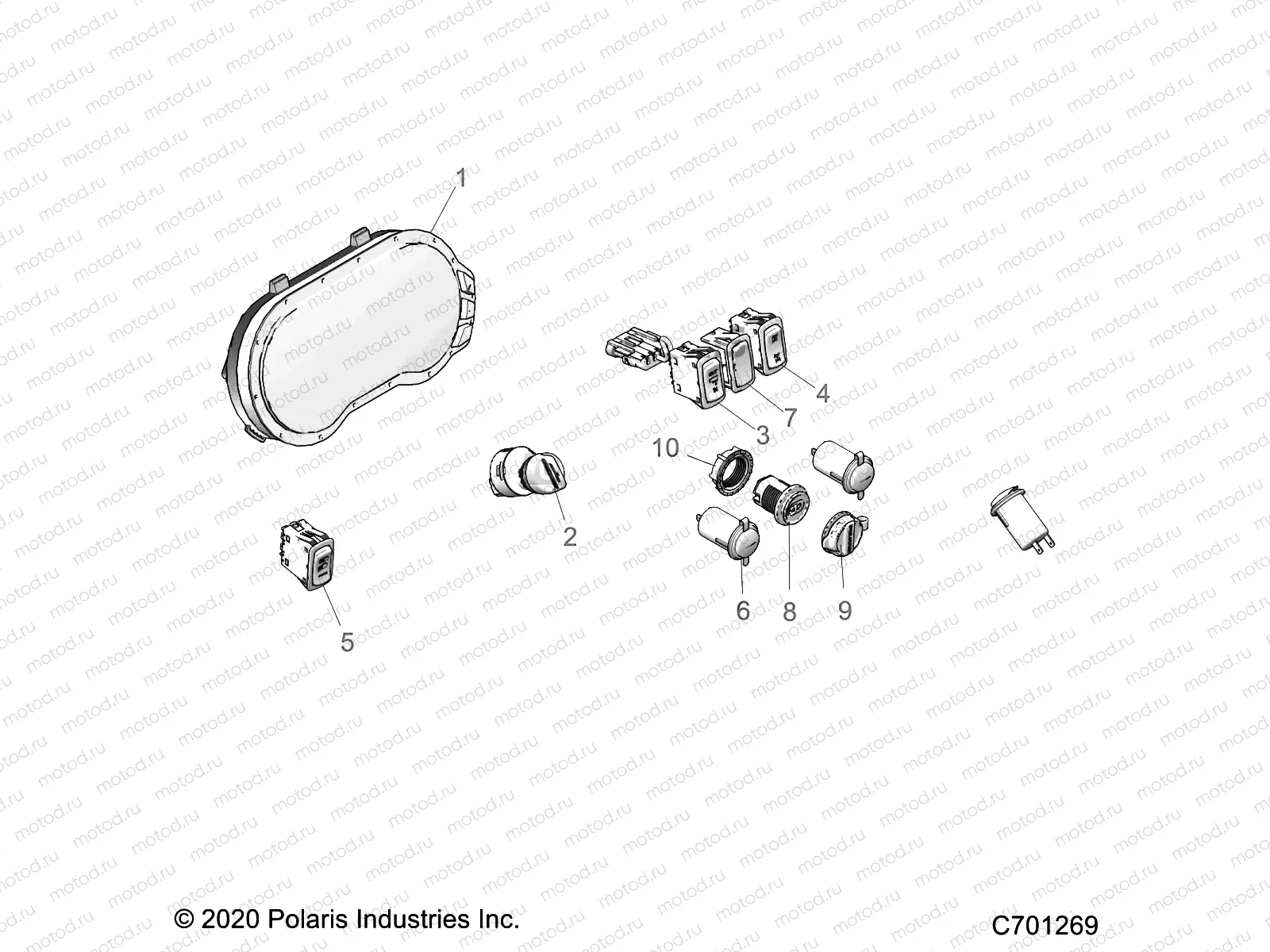 ELECTRICAL | ELECTRICAL, DASH INSTUMENTS - R21RSM99AG (C701269)