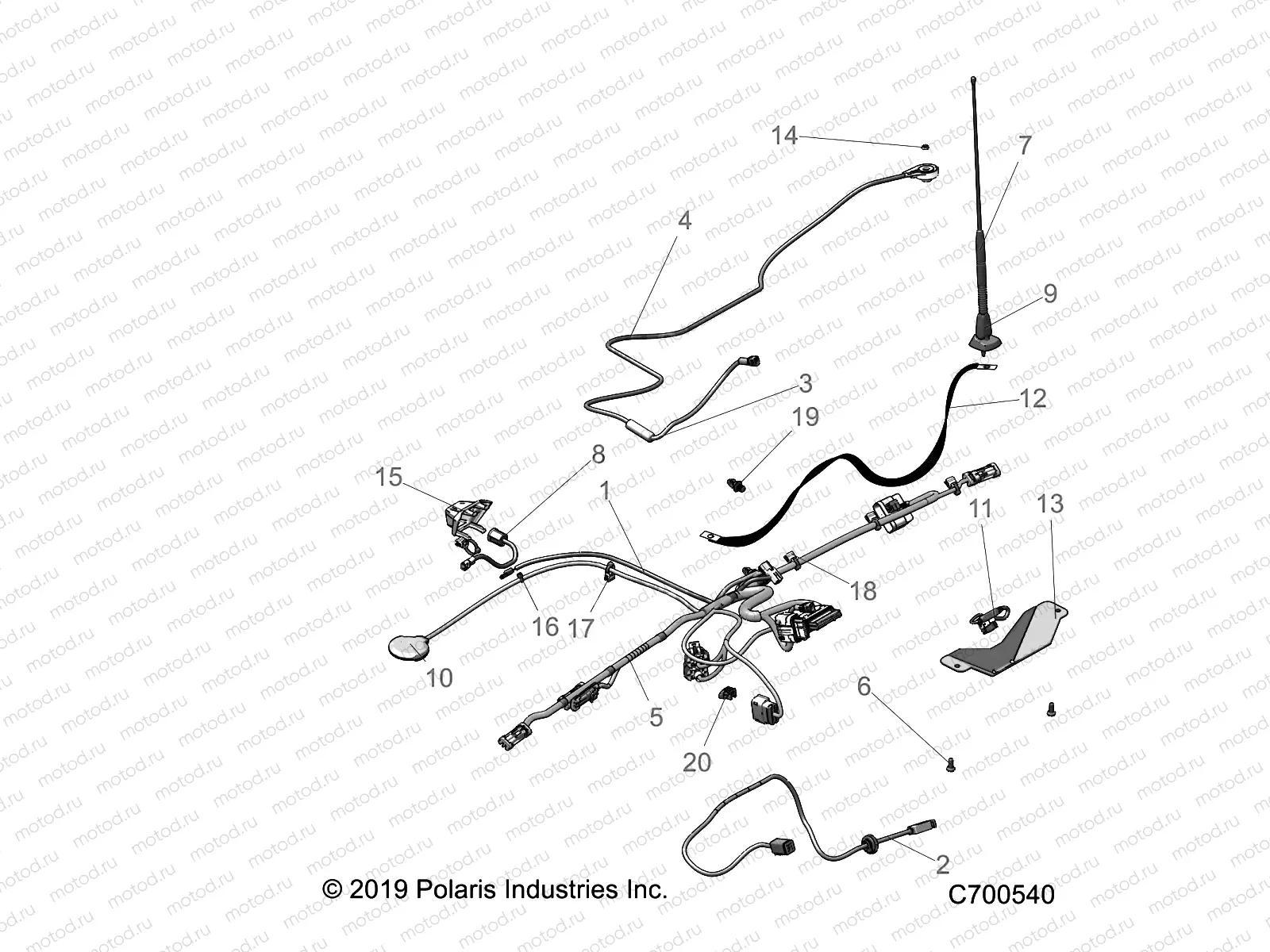 ELECTRICAL | ELECTRICAL, DASH INSTUMENTS, RIDE COMMAND PREM - R19RSU99/A/B (C700540)