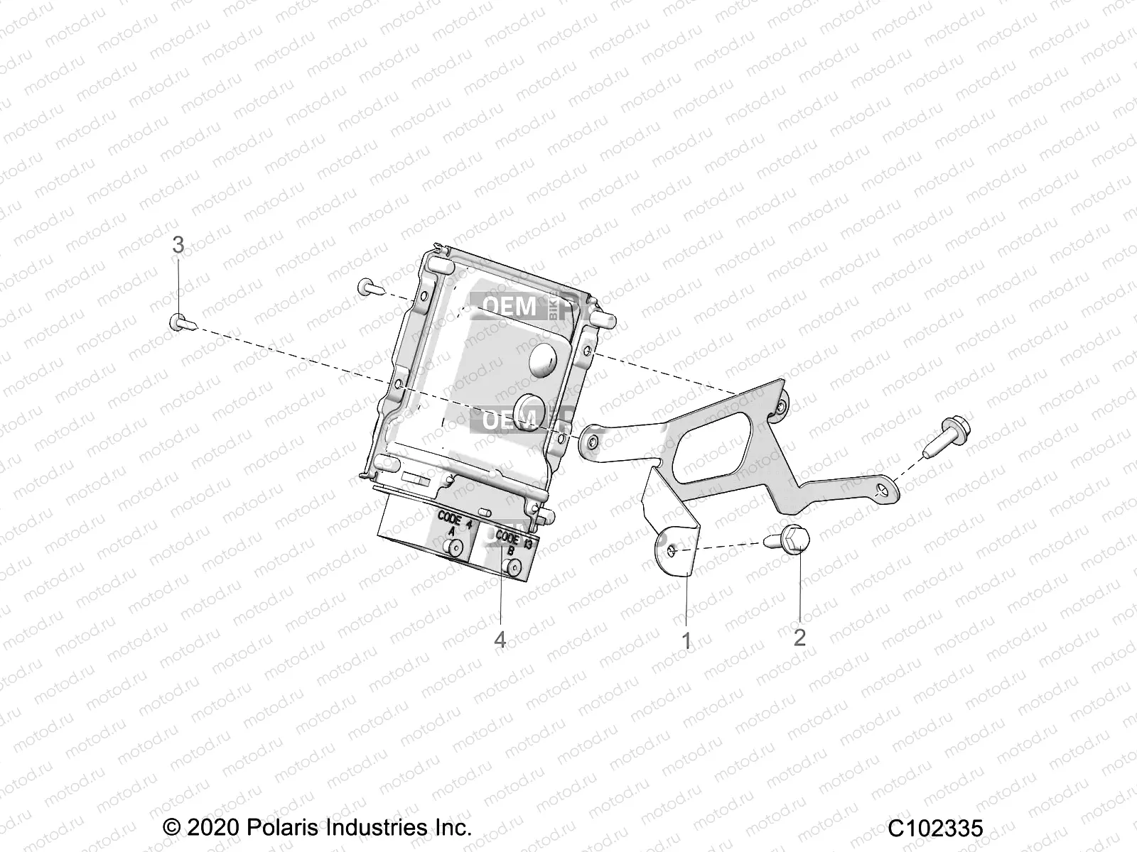 ELECTRICAL | ELECTRICAL, ECU MOUNTING - A20SLZ95AE (C102335)