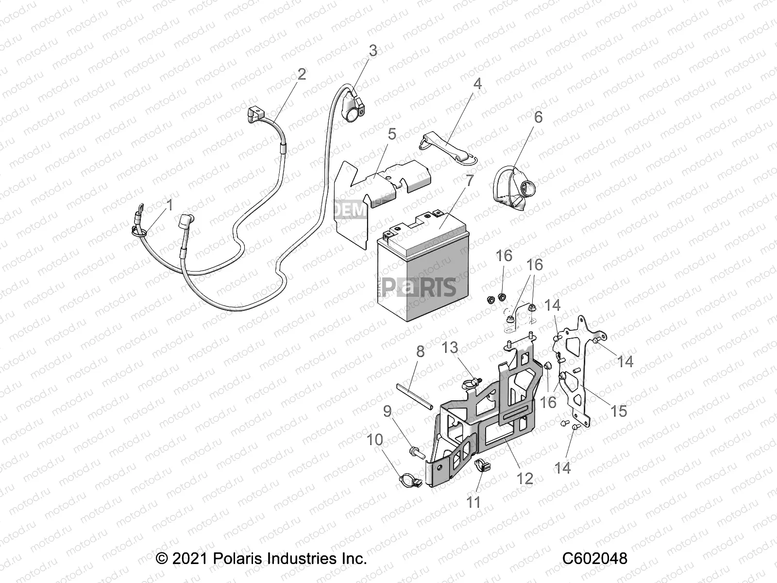 ELECTRICAL | ELECTRICAL, E.S. BATTERY/BOX and CABLES - S22TFG8MS/8ME E.S. OPTION (C602048)