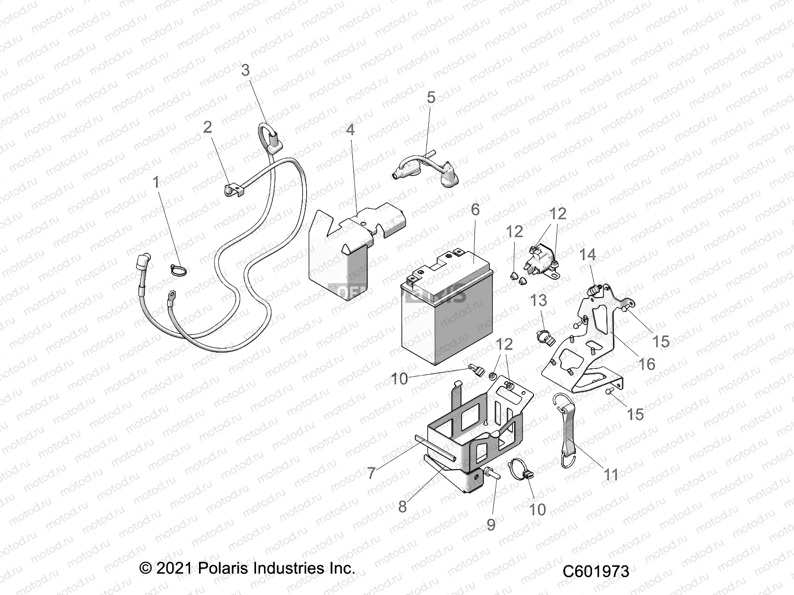 ELECTRICAL | ELECTRICAL, E.S. BATTERY/BOX and CABLES - S22TGG8RS/TGY8RS E.S. OPTION (C601973)