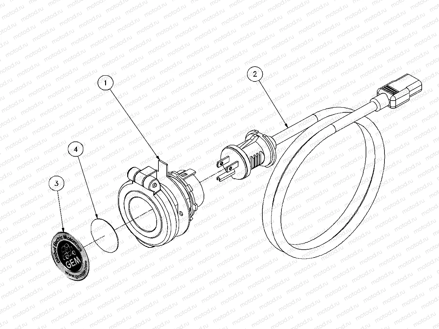 ELECTRICAL | ELECTRICAL, EXTERIOR CHARGING INLET - e2/e4/e6/eS/eL/eLXD (49GEMELECTRICAL11CHARGEREXT)