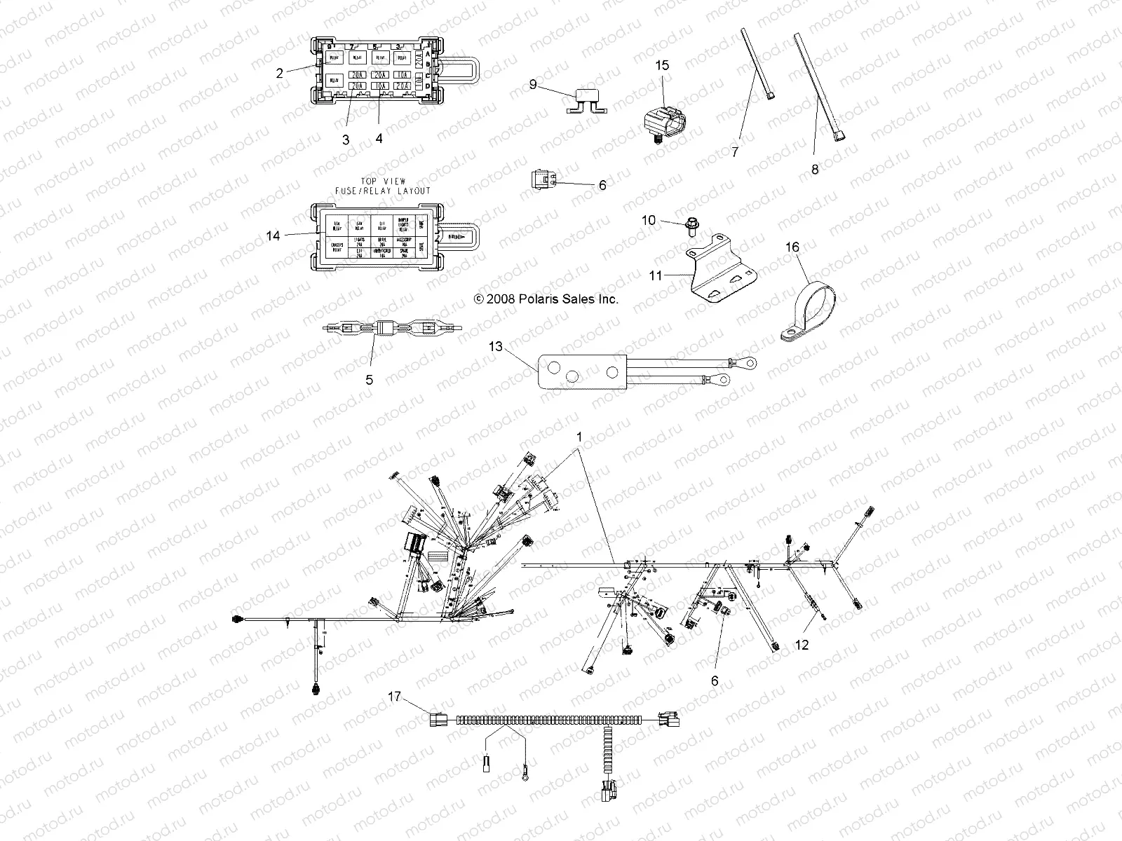 ELECTRICAL | ELECTRICAL, HARNESS - A09ZN55AL/AQ/AS/AT/AX (49ATVHARNESS09SPXP550)
