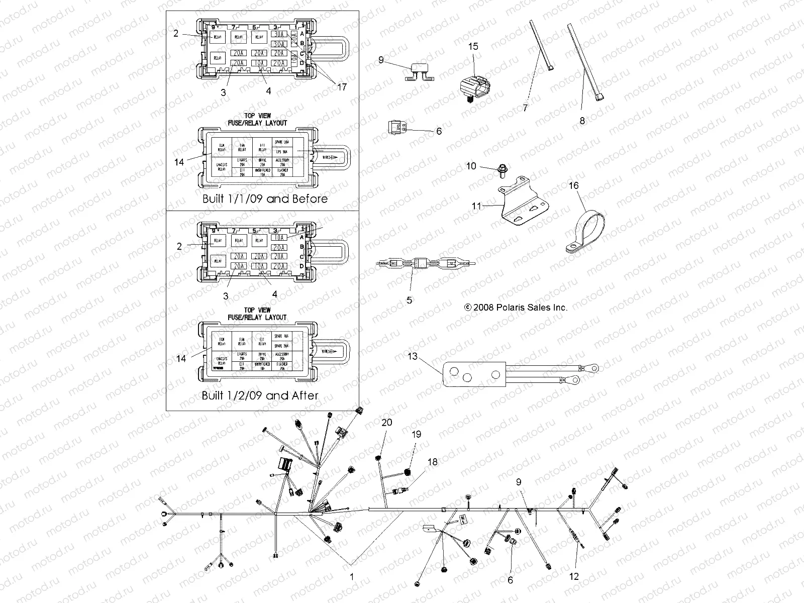 ELECTRICAL | ELECTRICAL, HARNESS - A09ZN55FX (49ATVHARNESS09SPXP550I)