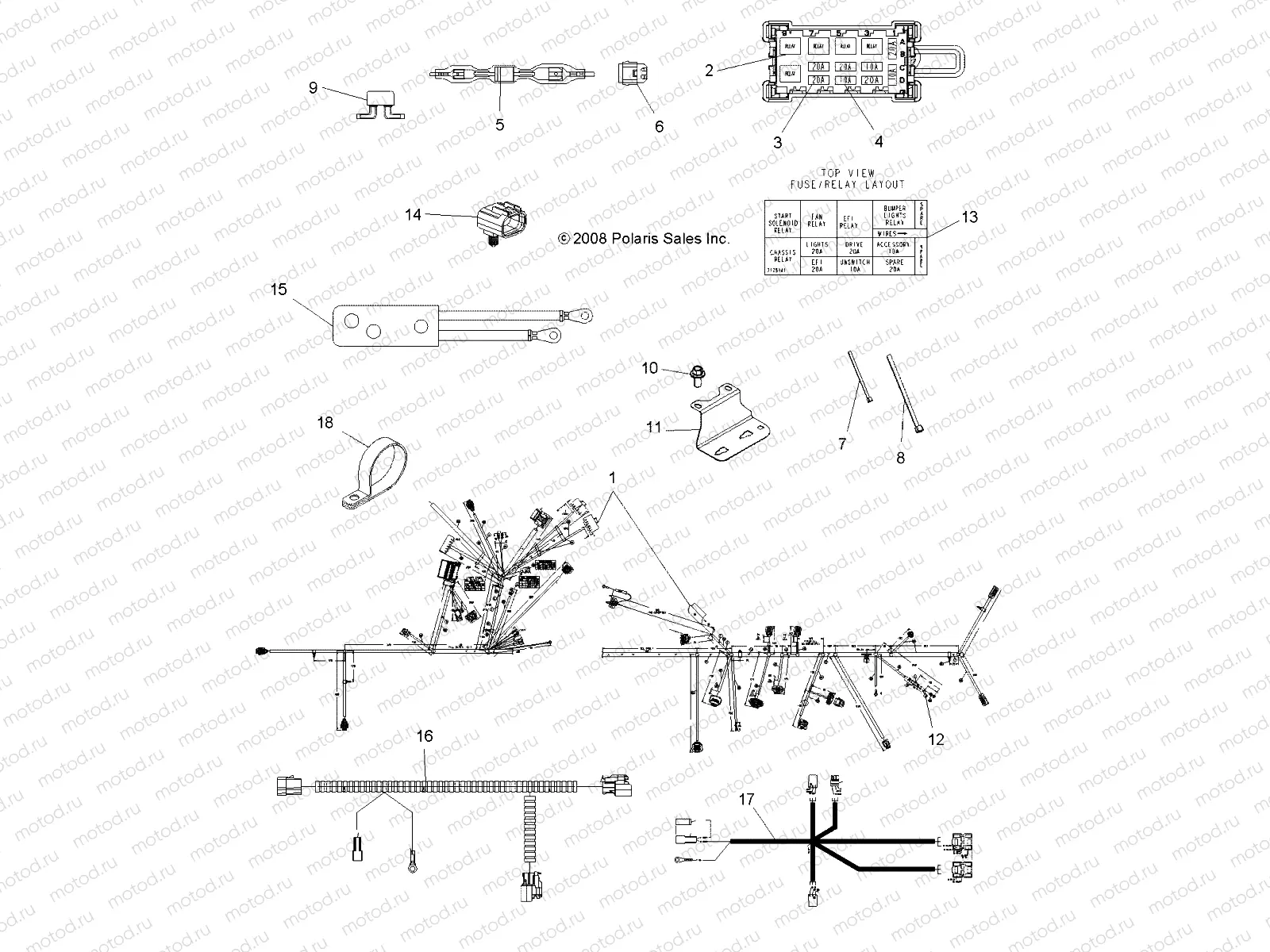 ELECTRICAL | ELECTRICAL, HARNESS - A09ZN85/8X ALL OPTIONS (49ATVHARNESS09SPXP850)