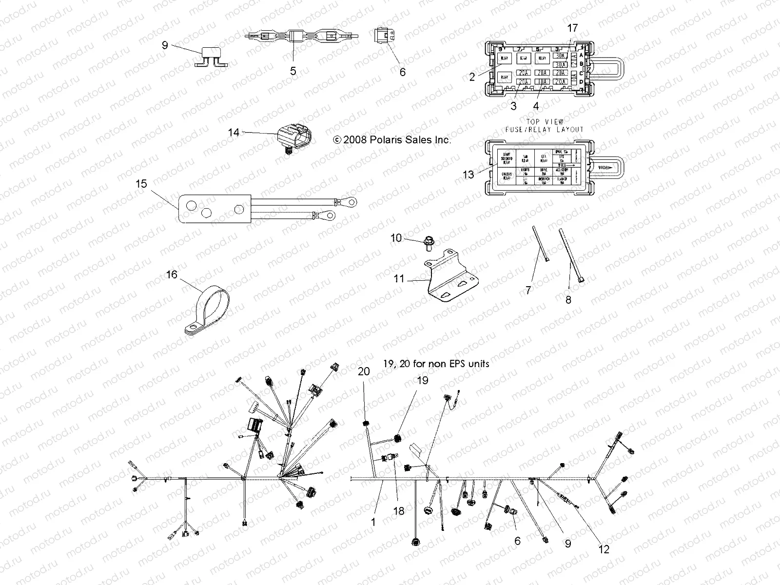 ELECTRICAL | ELECTRICAL, HARNESS - A09ZN85FL/8CFL (49ATVHARNESS09SPXP850FL)