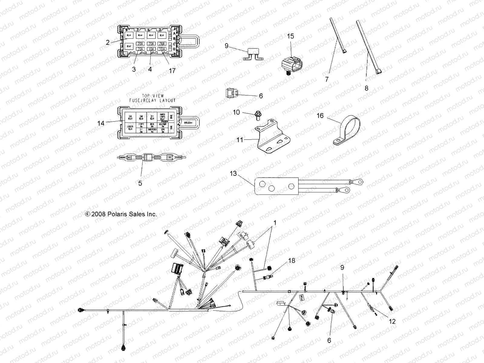ELECTRICAL | ELECTRICAL, HARNESS - A09ZX55AC/AL/AQ/AS/AX (49ATVHARNESS09SPEPS550)