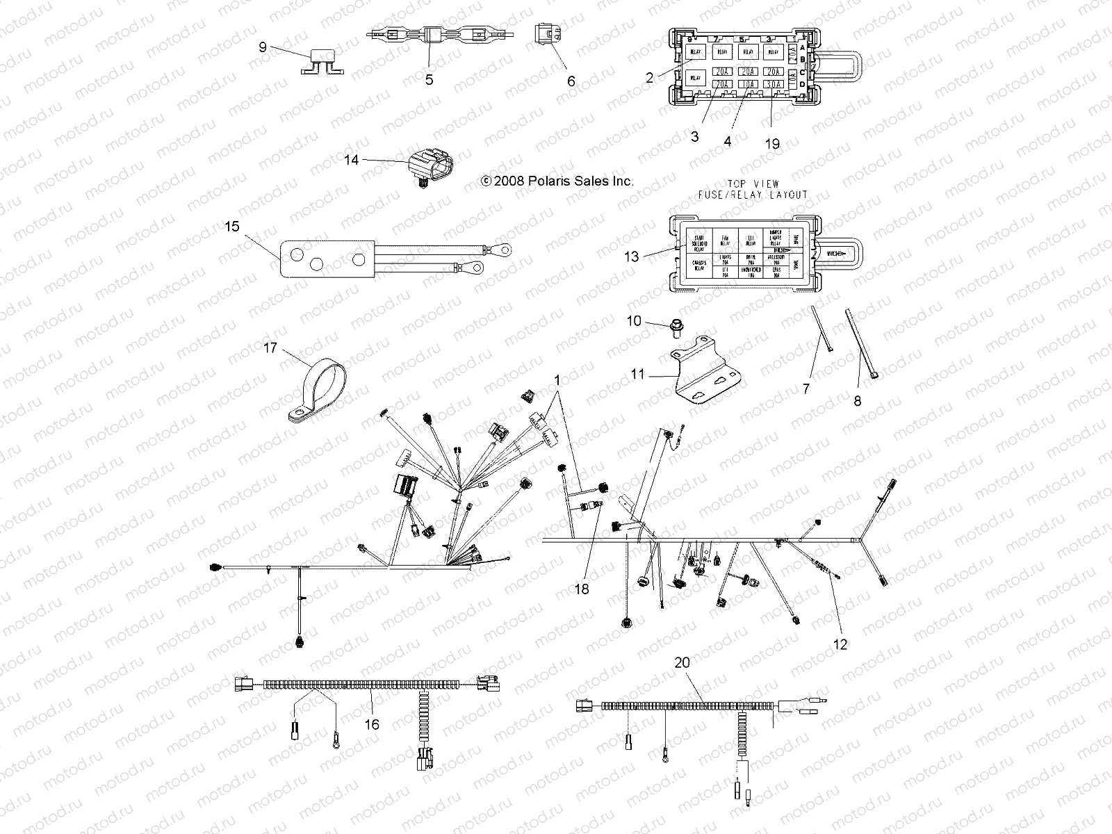 ELECTRICAL | ELECTRICAL, HARNESS - A09ZX85/8X ALL OPTIONS (49ATVHARNESS09SPEPS850)