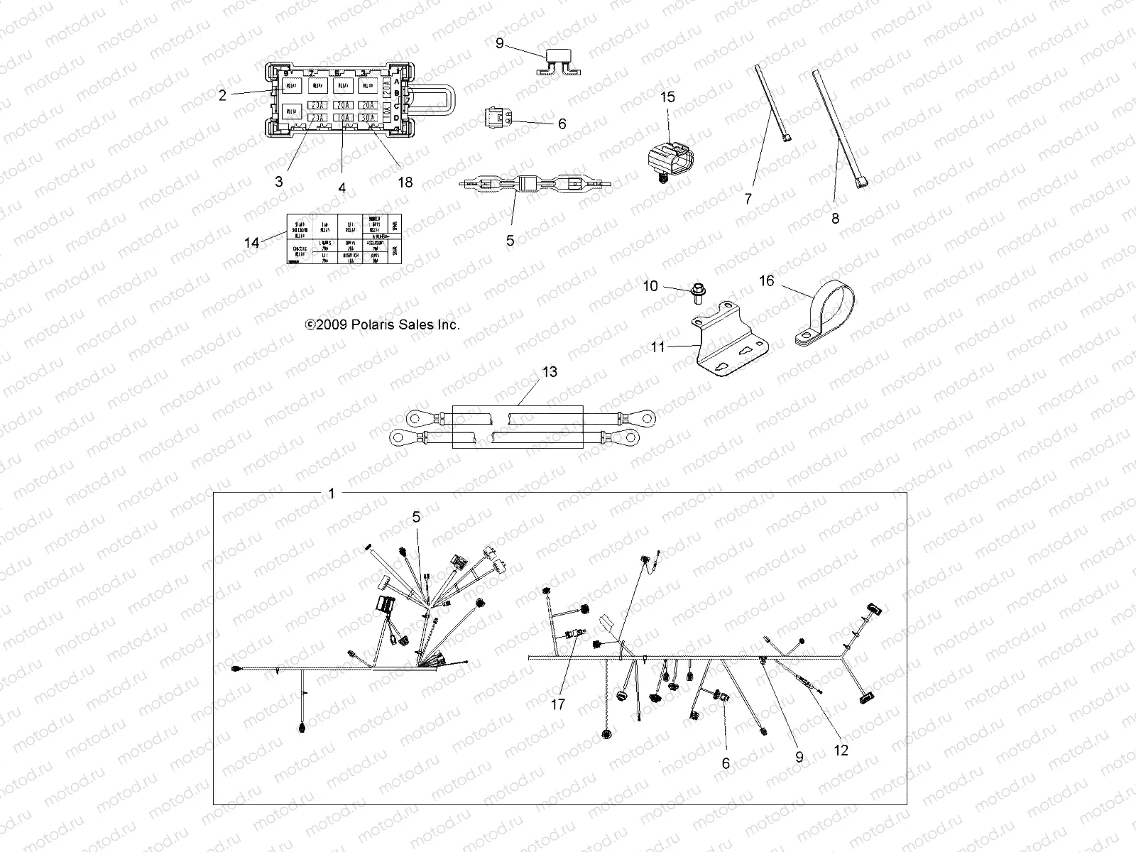 ELECTRICAL | ELECTRICAL, HARNESS - A10DX85AL/AF (49ATVHARNESS10SPTRGEPS8)
