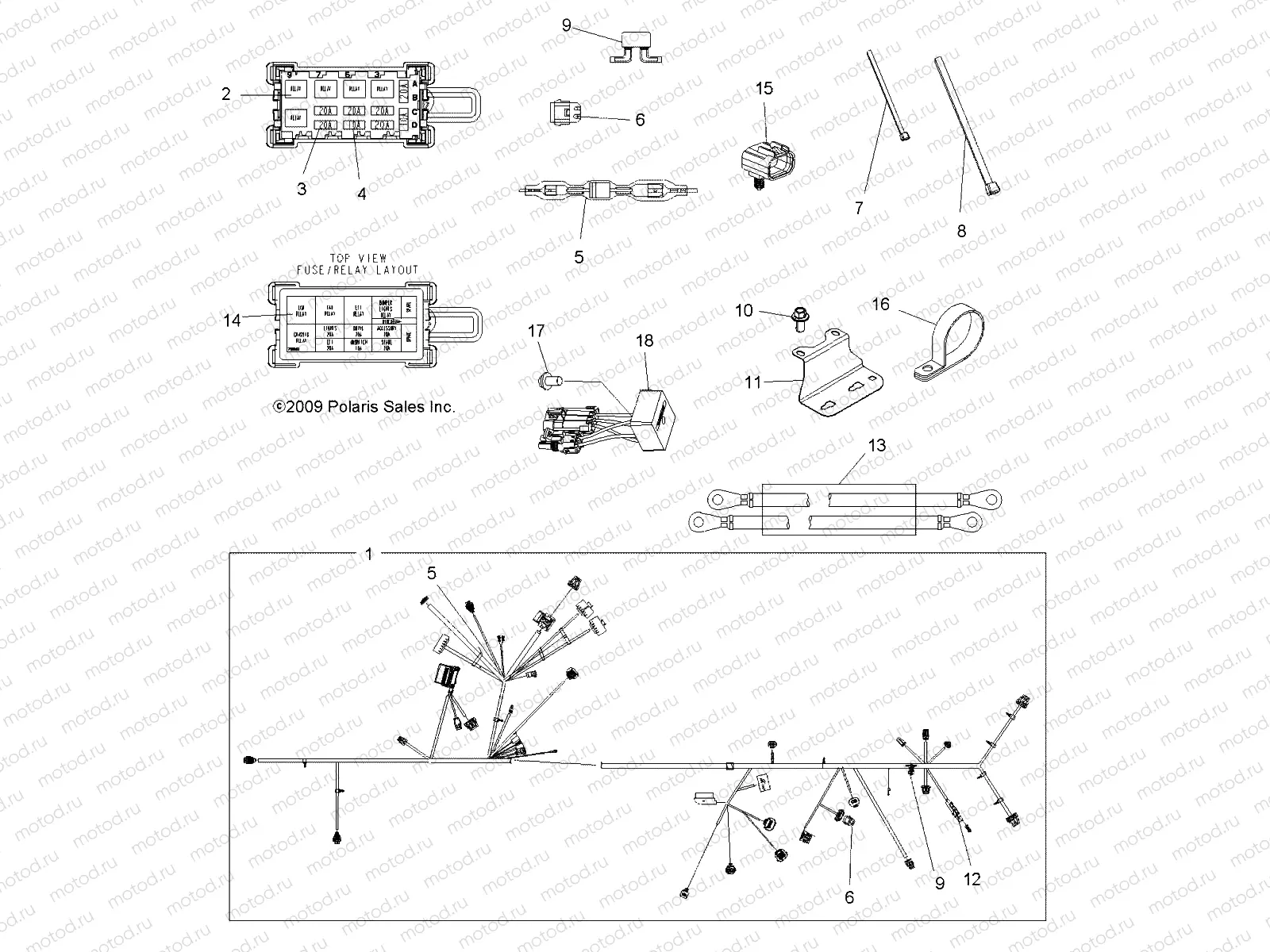 ELECTRICAL | ELECTRICAL, HARNESS - A10TN55AL/AX (49ATVHARNESS10SPXPX2550)