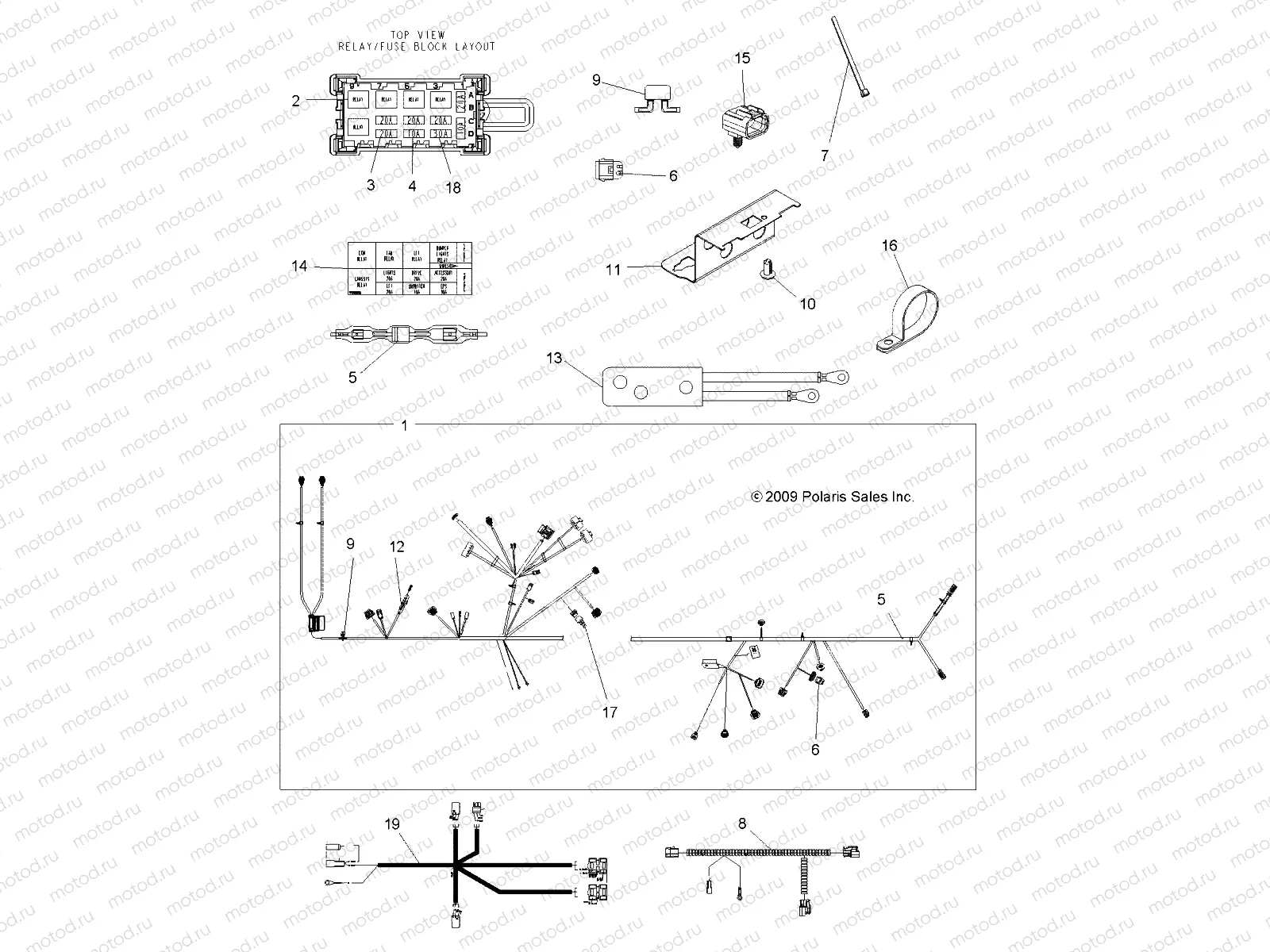 ELECTRICAL | ELECTRICAL, HARNESS - A10ZX55AL/AT/AX (49ATVHARNESS10SPEPS550)