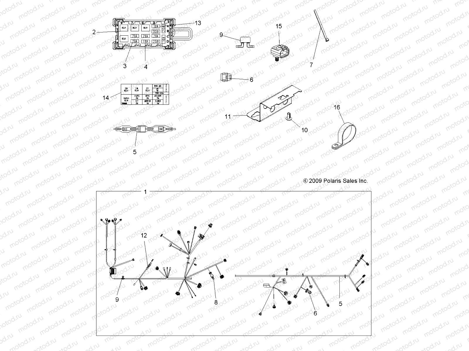 ELECTRICAL | ELECTRICAL, HARNESS - A10ZX55FX/FF (49ATVHARNESS10SPEPS550I)