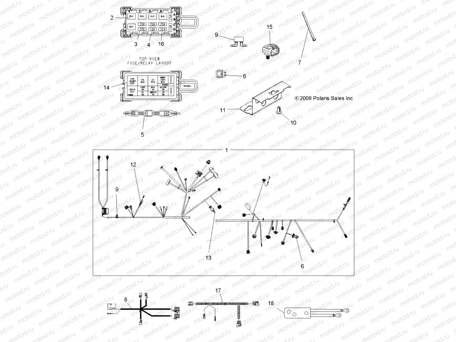 ELECTRICAL | ELECTRICAL, HARNESS - A10ZX85AK/AL/AS/AT/AX (49ATVHARNESS10SPXP850)