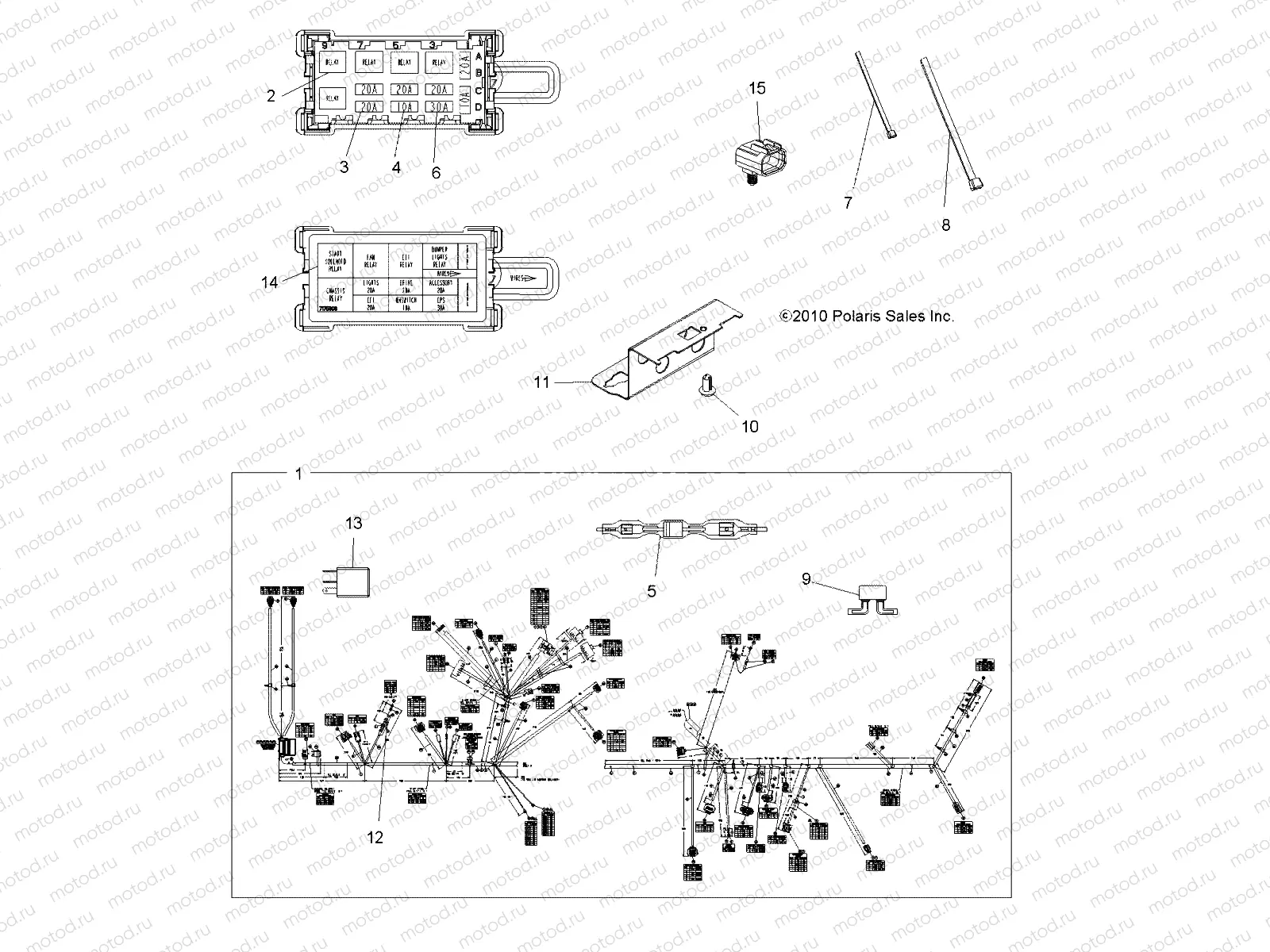 ELECTRICAL | ELECTRICAL, HARNESS - A11DX85AF/AG/AZ (49ATVHARNESS11SPTRGEPS850)
