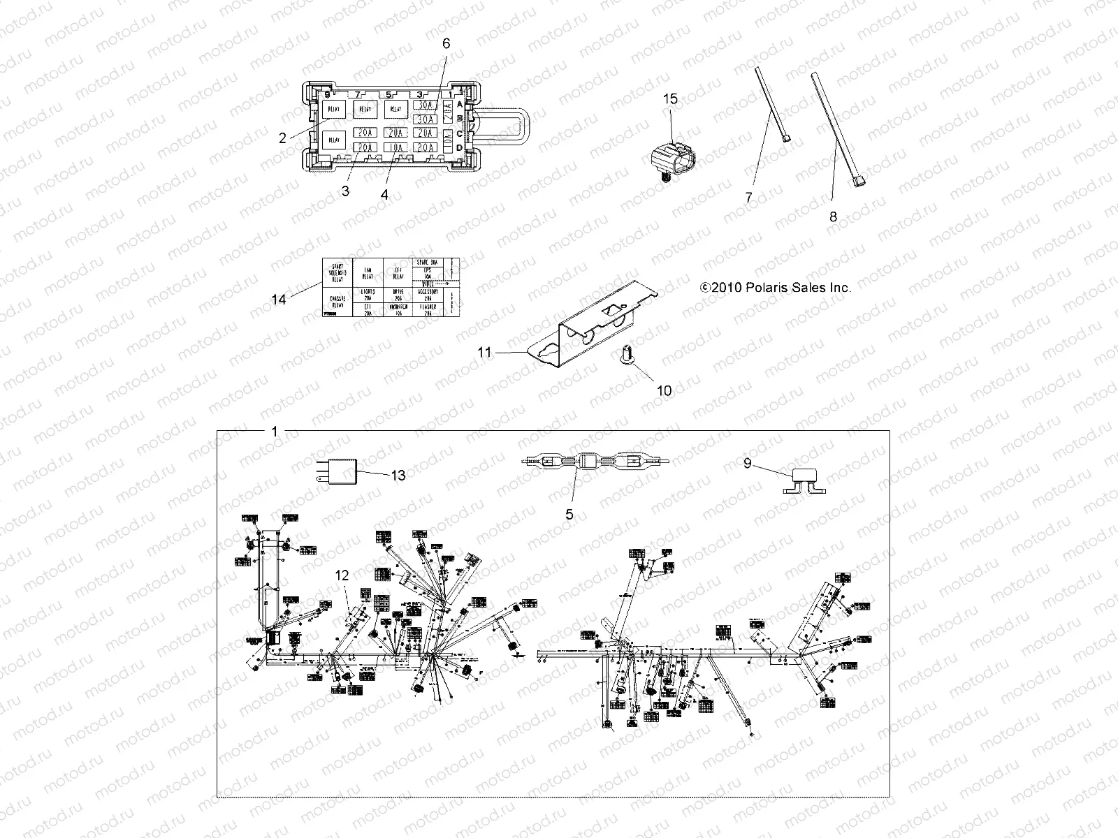 ELECTRICAL | ELECTRICAL, HARNESS - A11DX85FF (49ATVHARNESS11SPTRGEPS850I)