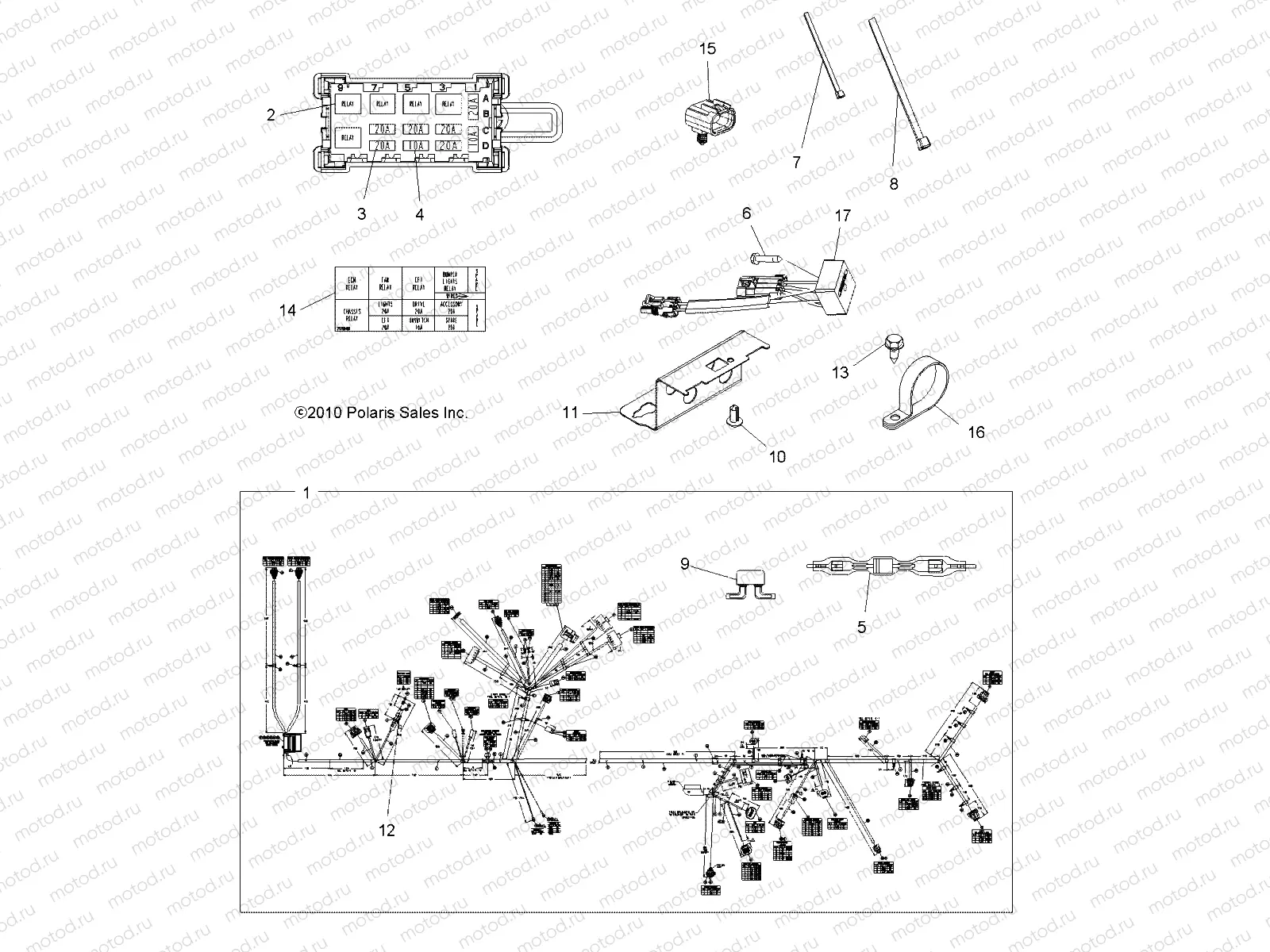 ELECTRICAL | ELECTRICAL, HARNESS - A11TN55AA/AZ (49ATVHARNESS11SPX2550)