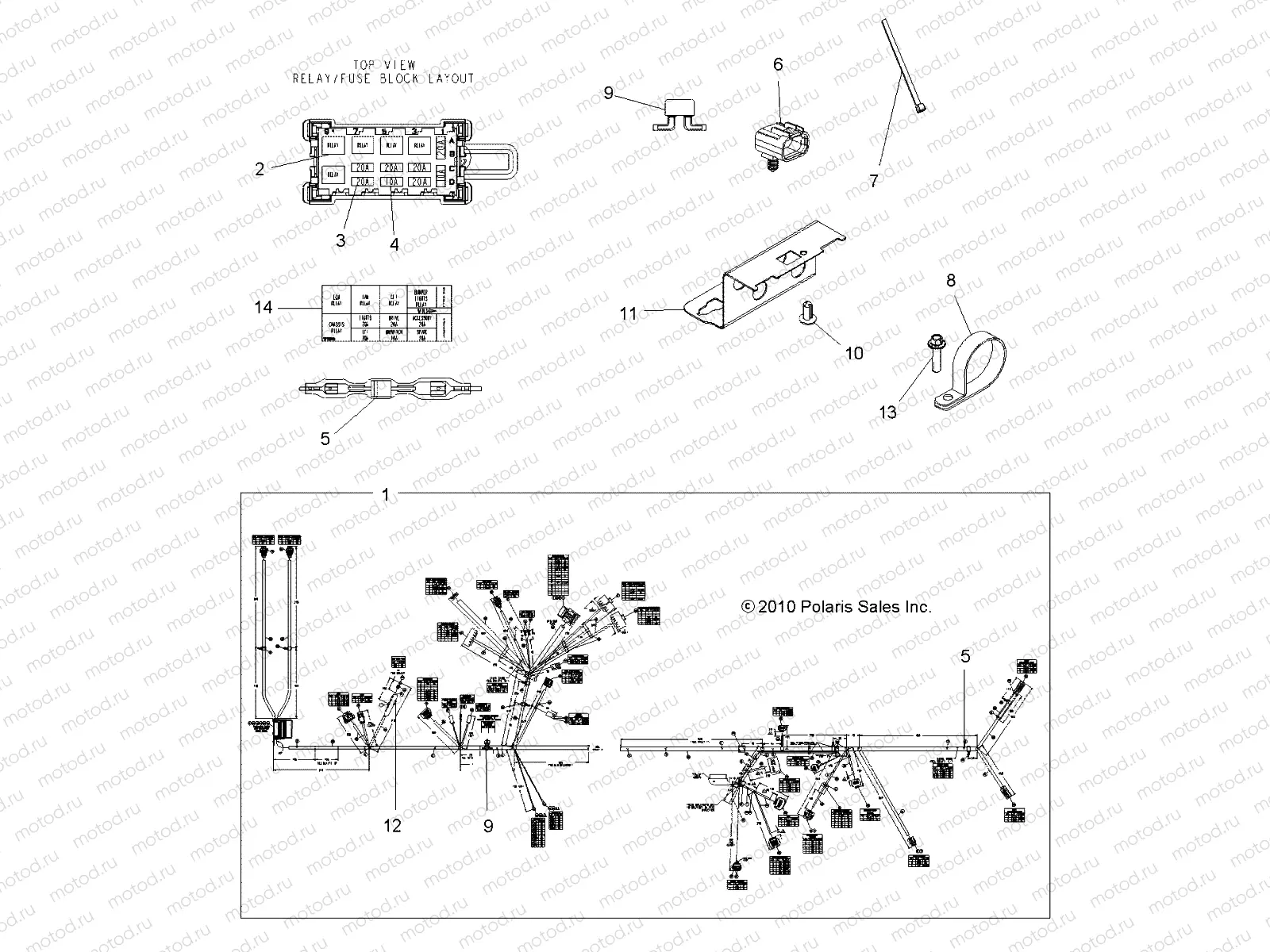 ELECTRICAL | ELECTRICAL, HARNESS - A11ZN55AA/AQ/AZ (49ATVHARNESS11SP550)