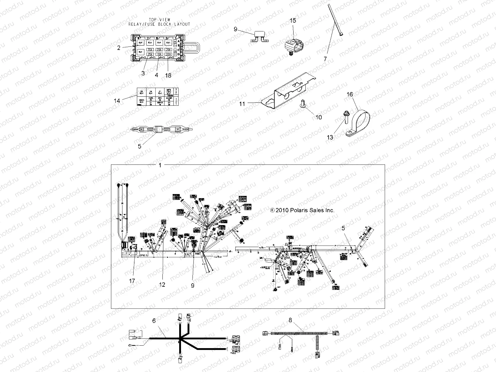 ELECTRICAL | ELECTRICAL, HARNESS - A11ZX55AB/AK/AL/AT/AW/AX (49ATVHARNESS11SPEPS550)