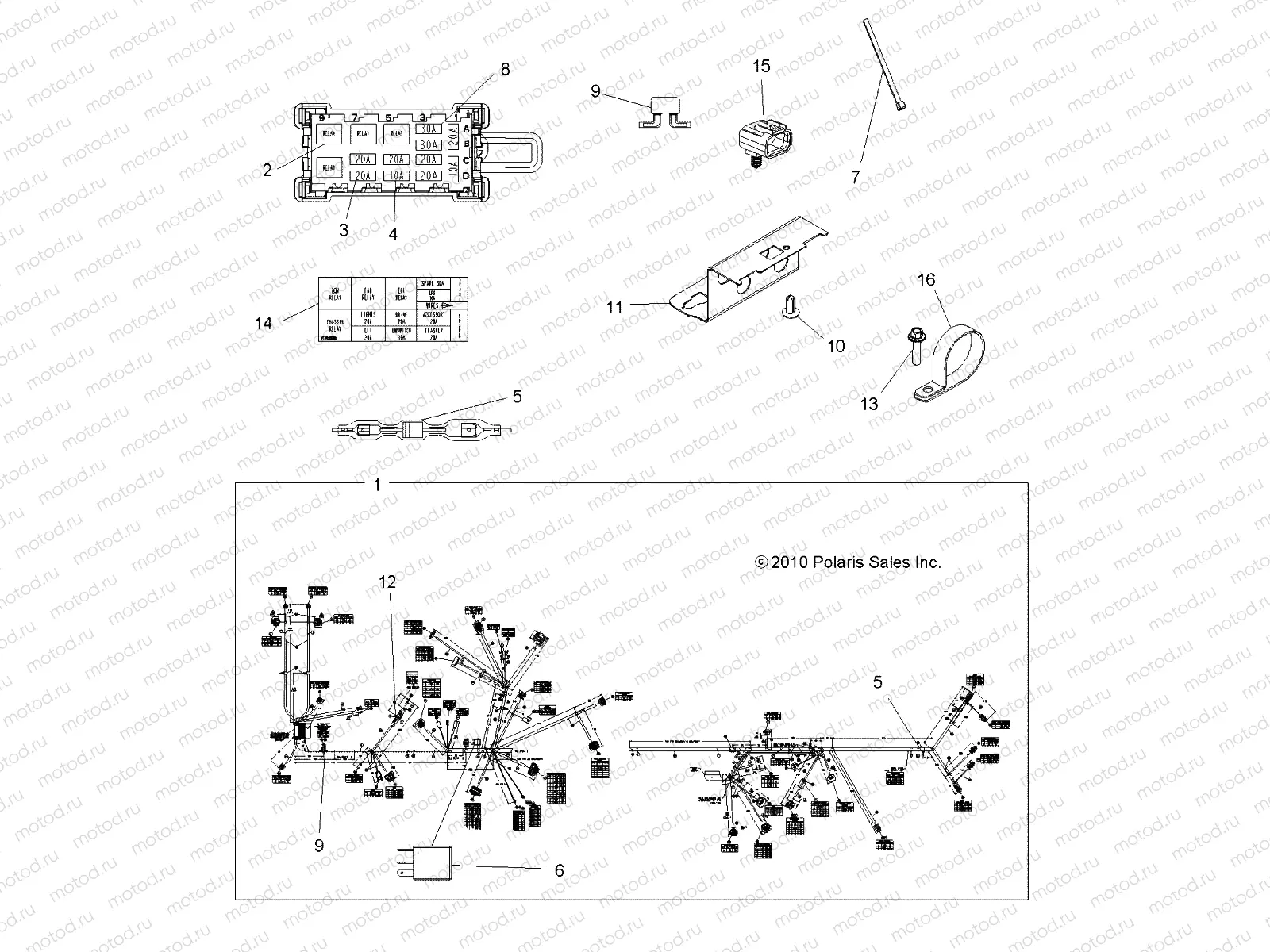 ELECTRICAL | ELECTRICAL, HARNESS - A11ZX55FF (49ATVHARNESS11SPEPS550I)