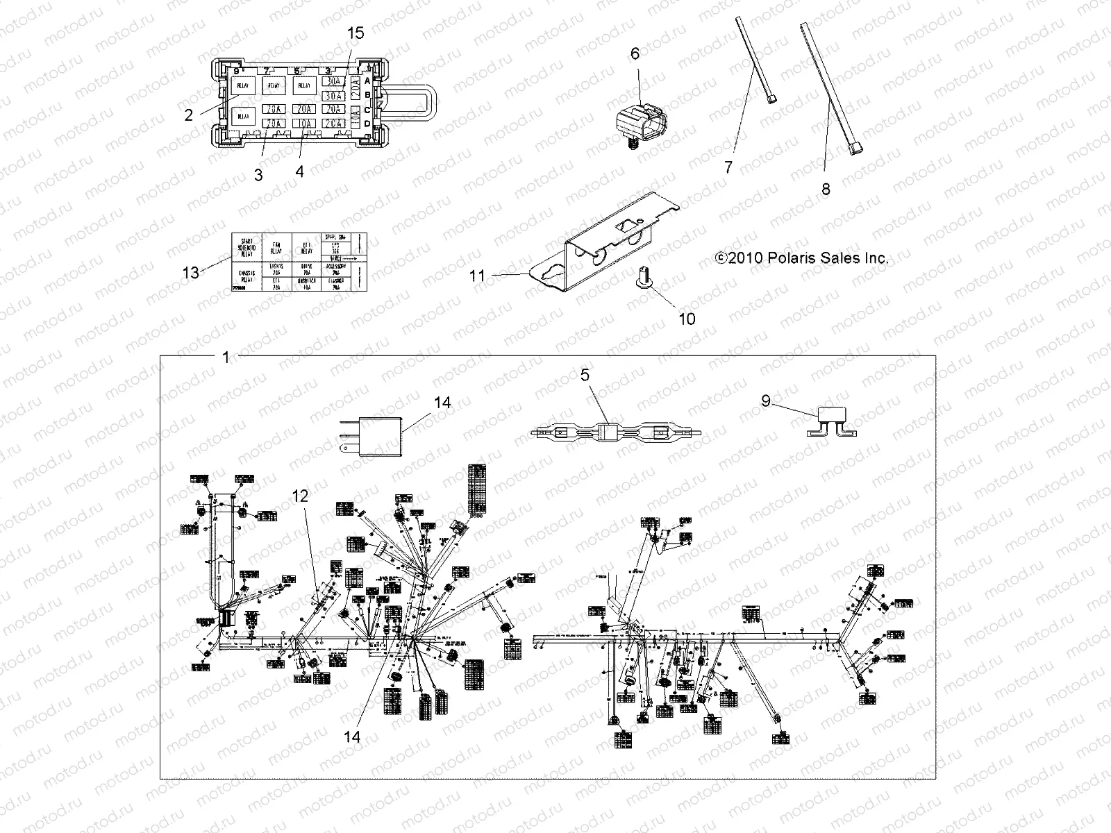 ELECTRICAL | ELECTRICAL, HARNESS - A11ZX85FF/FK (49ATVHARNESS11SPFOR850)