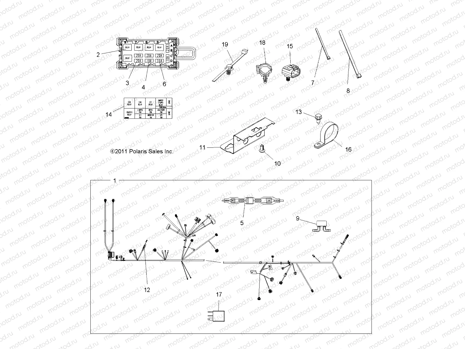 ELECTRICAL | ELECTRICAL, HARNESS - A12DN5EAF/EAR (49ATVHARNESS12SPTRG550)