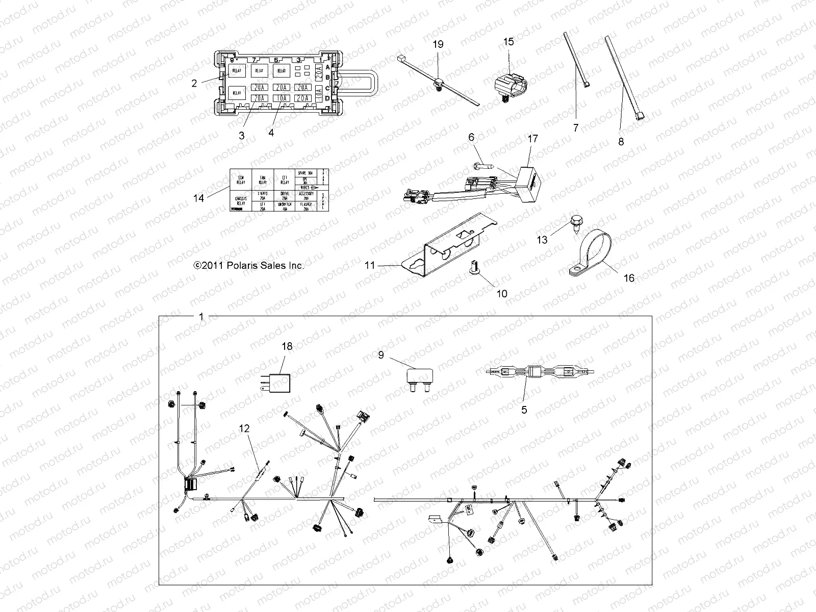 ELECTRICAL | ELECTRICAL, HARNESS - A12TN55FA (49ATVHARNESS12SPX2550I)