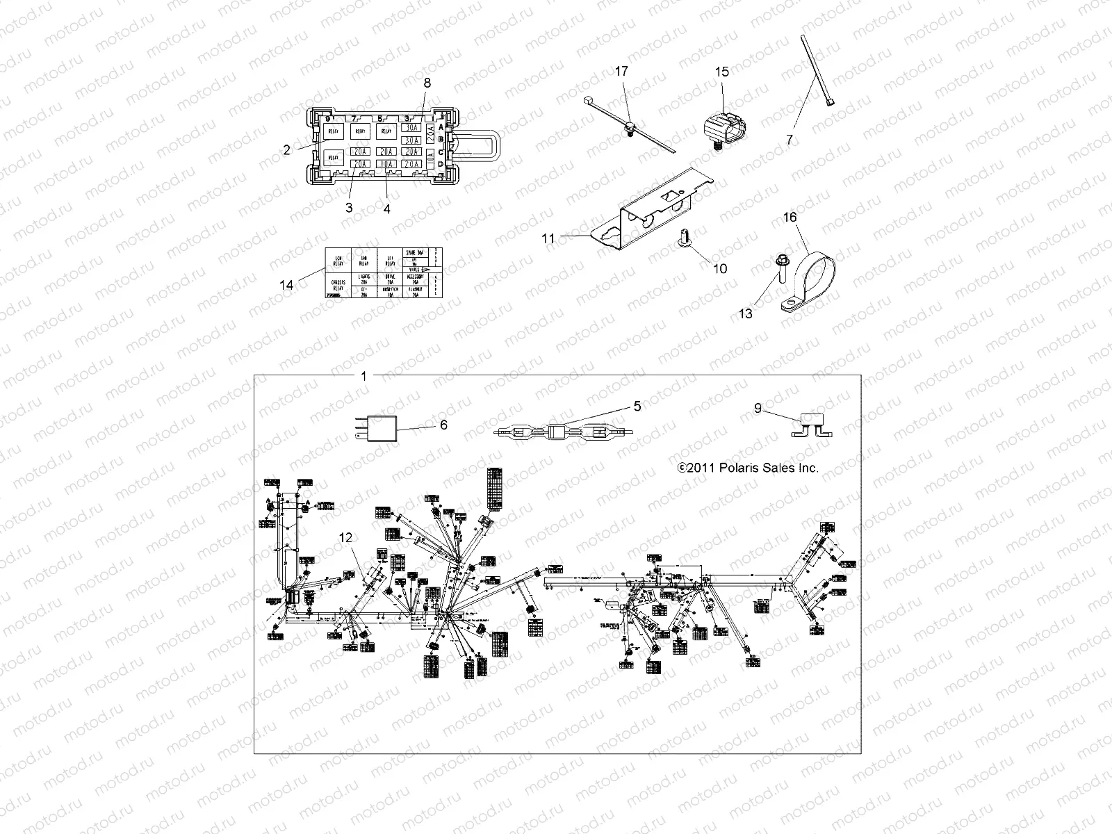 ELECTRICAL | ELECTRICAL, HARNESS - A12ZN5EFF (49ATVHARNESS12SP550F)