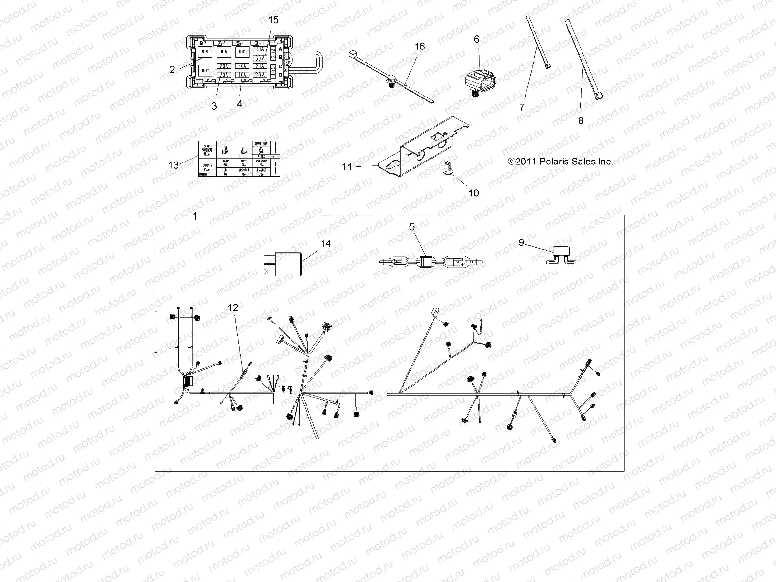 ELECTRICAL | ELECTRICAL, HARNESS - A12ZN8EFK/EFO (49ATVHARNESS12SP850F)