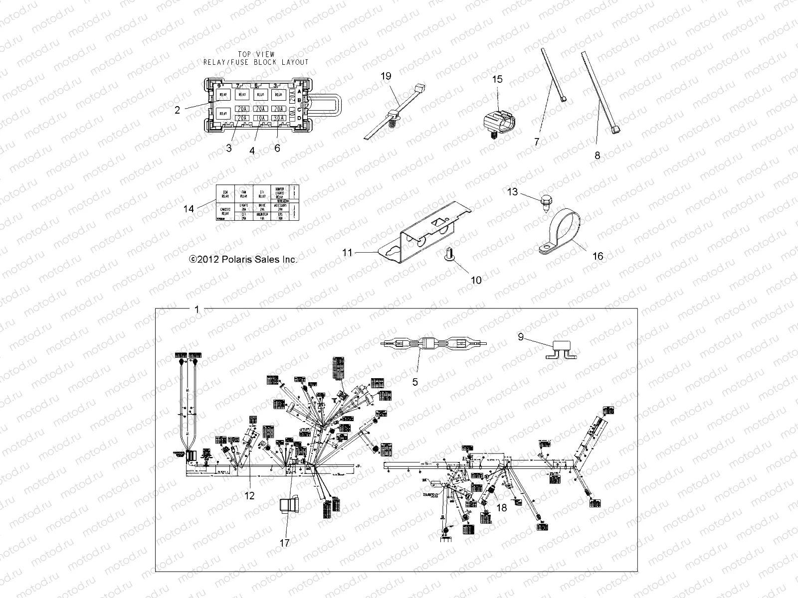 ELECTRICAL | ELECTRICAL, HARNESS - A13DN5EAF/EAR (49ATVHARNESS13SPTRG550)