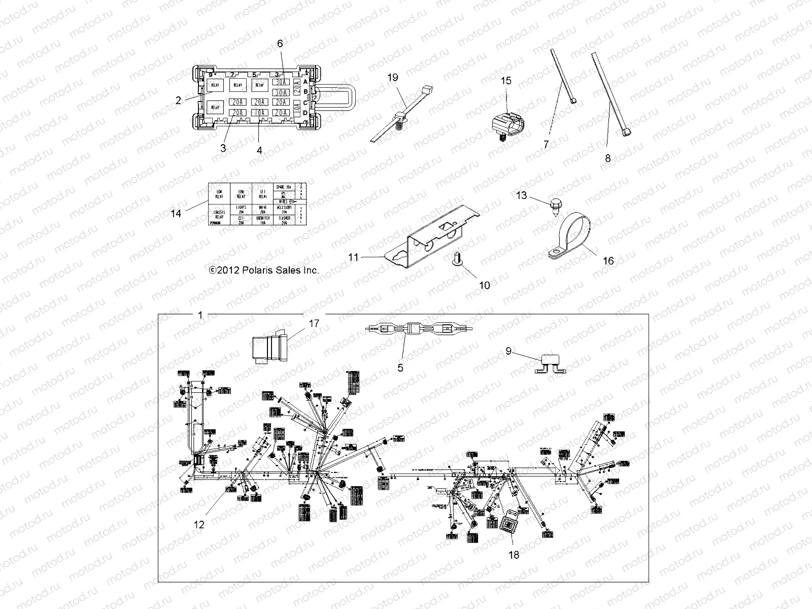 ELECTRICAL | ELECTRICAL, HARNESS - A13DN5EFL (49ATVHARNESS13SPTRGEPS550I)