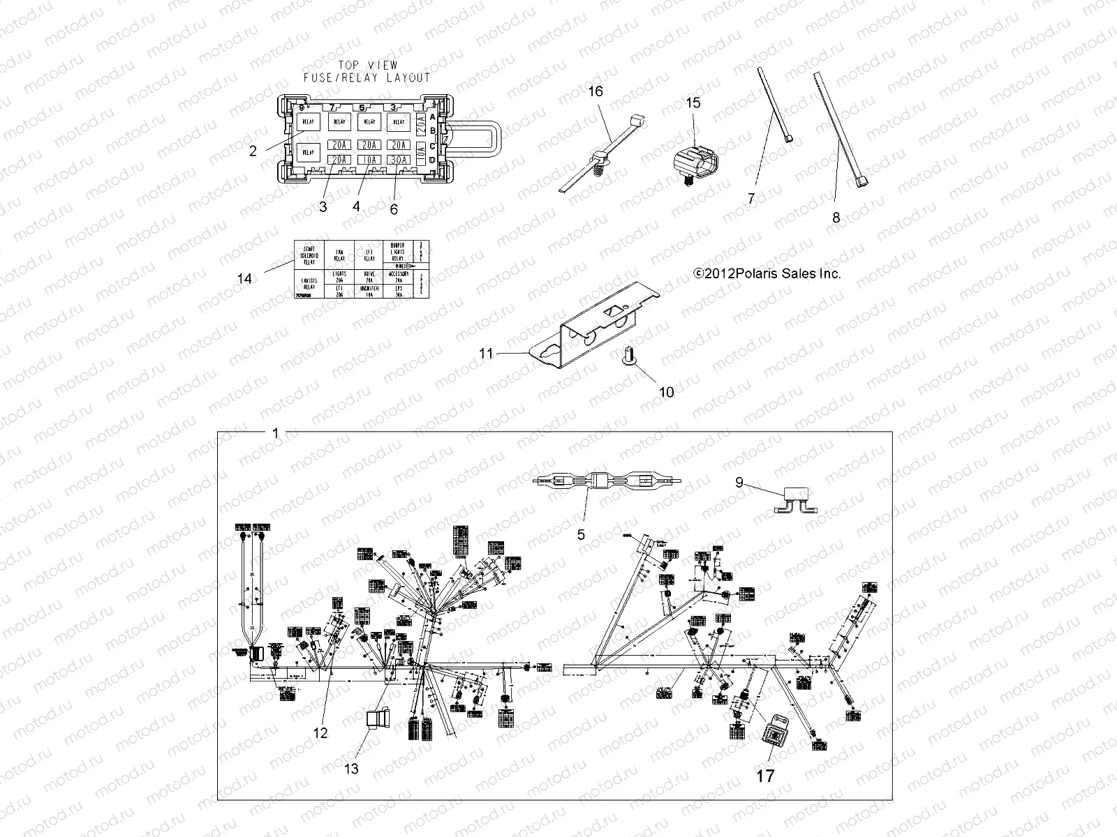 ELECTRICAL | ELECTRICAL, HARNESS - A13DN8EAF/EAL/EAR (49ATVHARNESS12SPTRGEPS850)