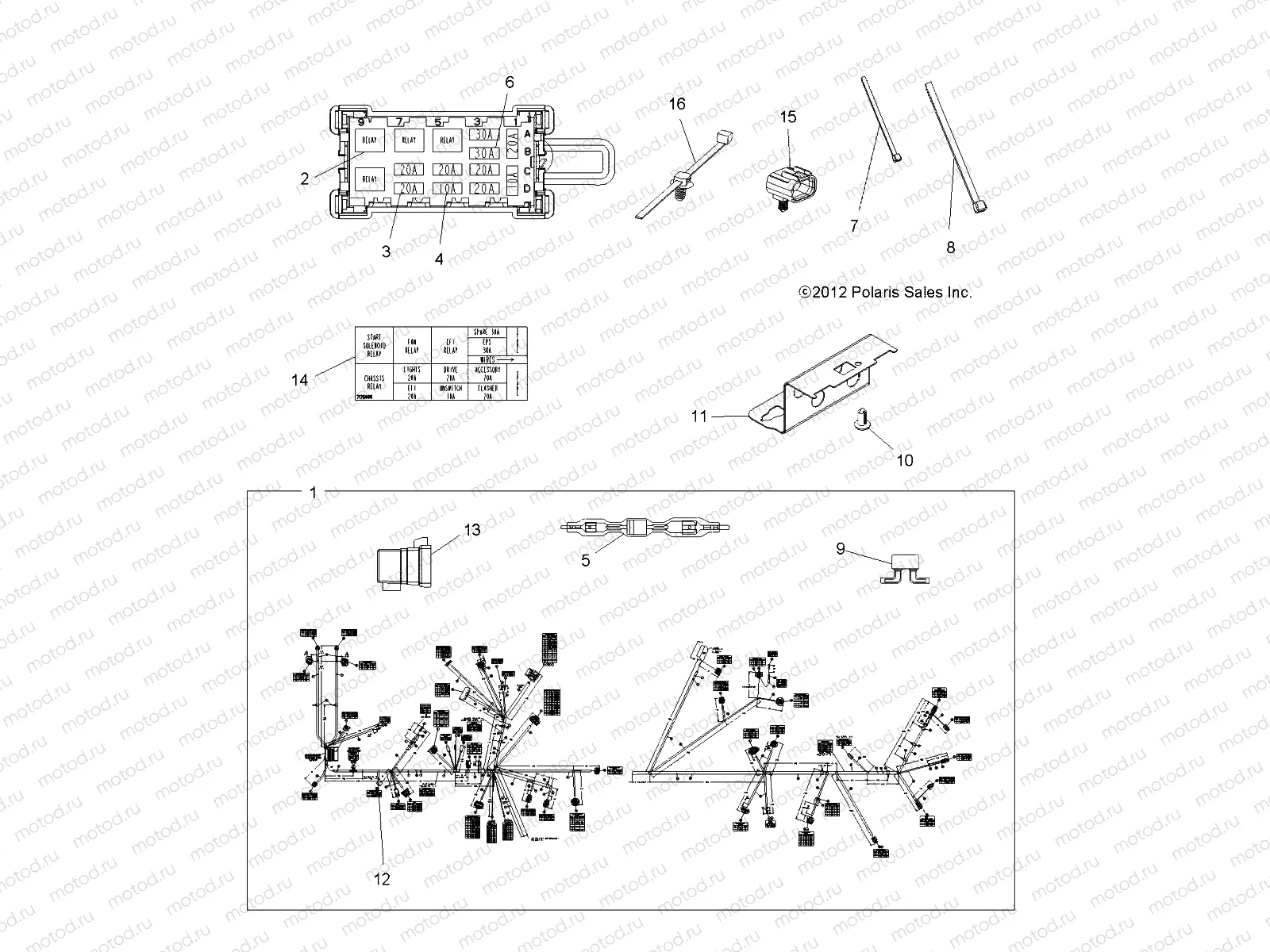 ELECTRICAL | ELECTRICAL, HARNESS - A13DN8EFW (49ATVHARNESS13SPTRGEPS850I)