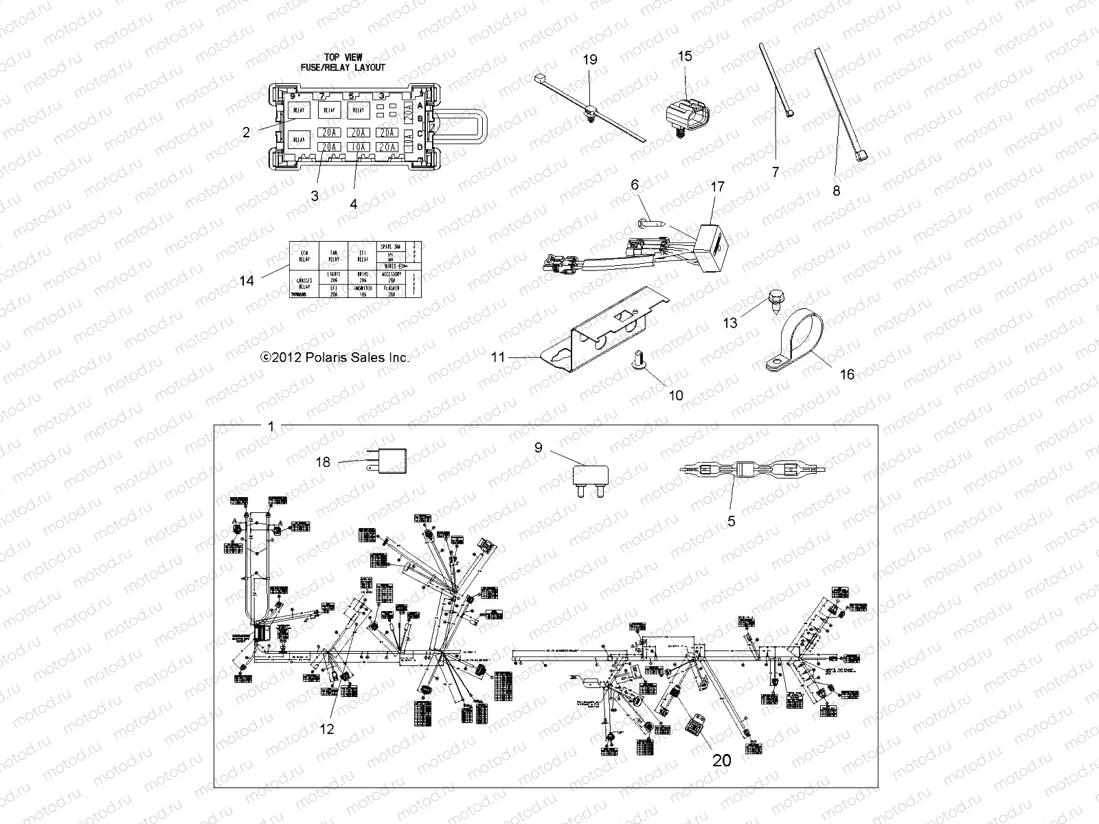 ELECTRICAL | ELECTRICAL, HARNESS - A13TN55FA (49ATVHARNESS13SPX2550I)