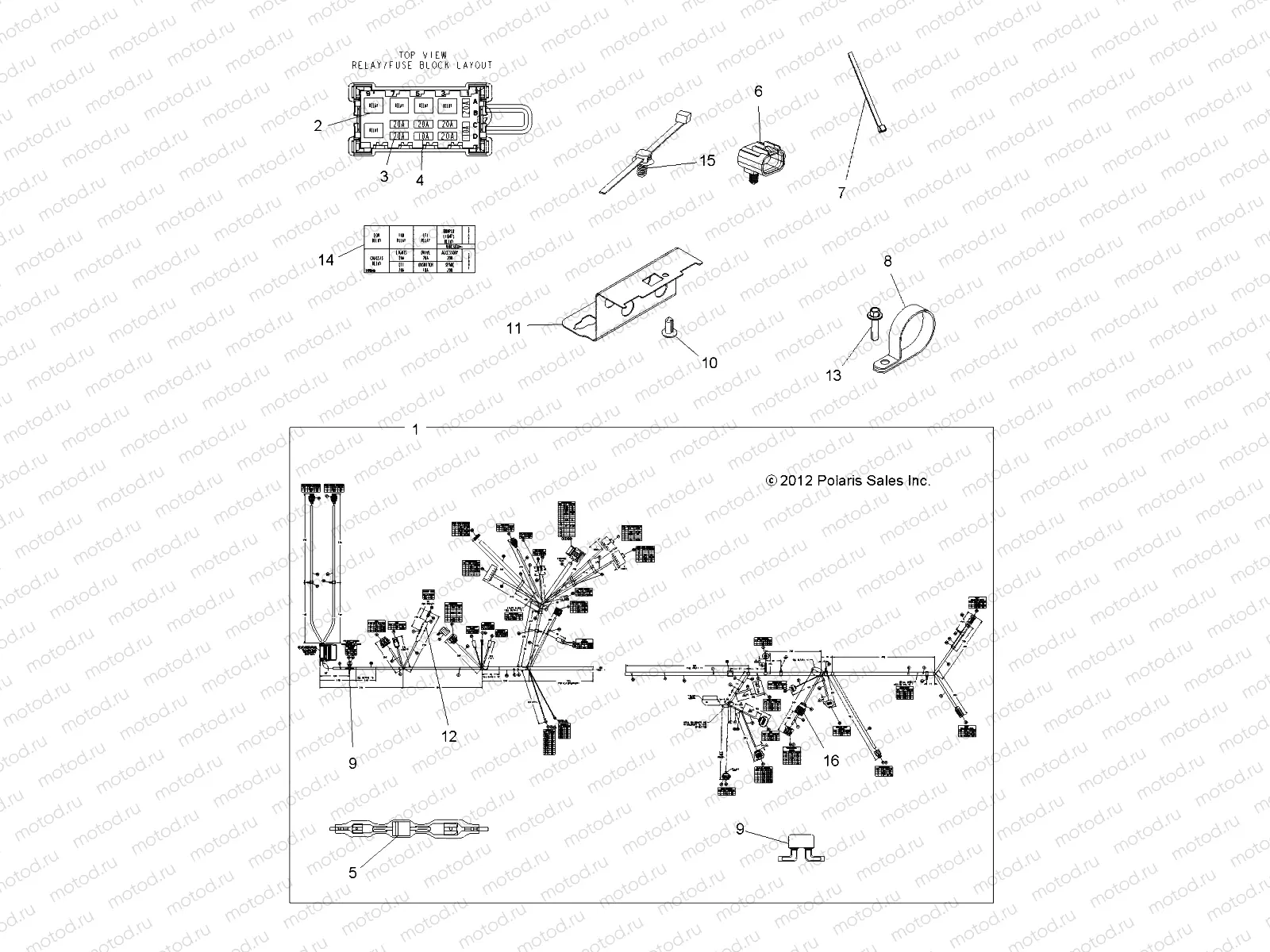 ELECTRICAL | ELECTRICAL, HARNESS - A13ZN55AA/AQ/AZ (49ATVHARNESS13SP550)