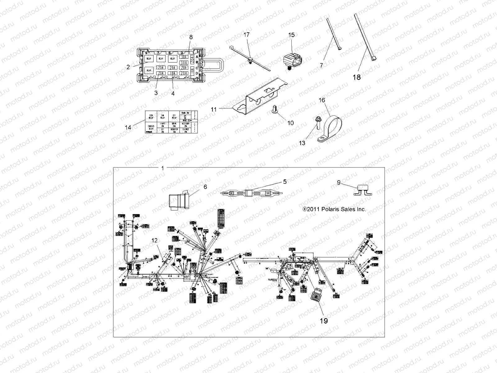 ELECTRICAL | ELECTRICAL, HARNESS - A13ZN5EFF (49ATVHARNESS13SP550F)