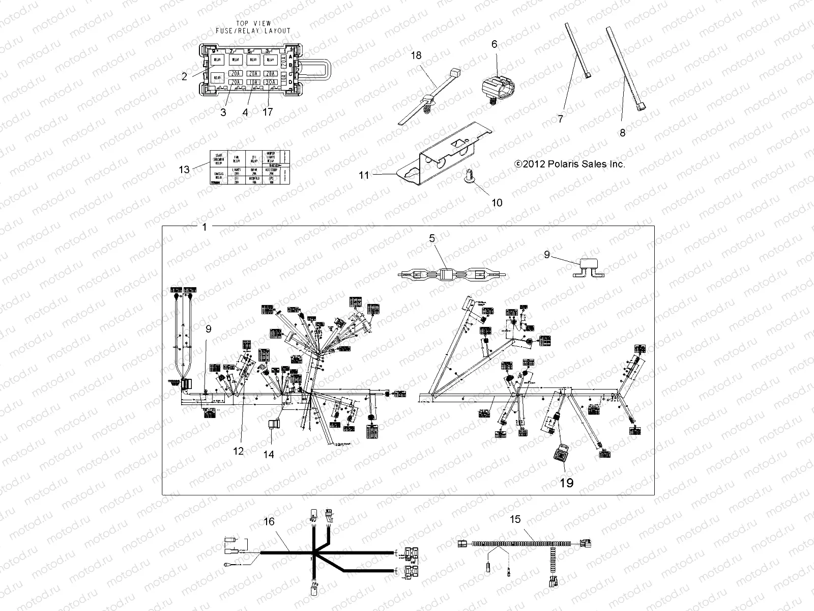 ELECTRICAL | ELECTRICAL, HARNESS - A13ZN8EAD/K/L/T (49ATVHARNESS12SPXPEPS850)