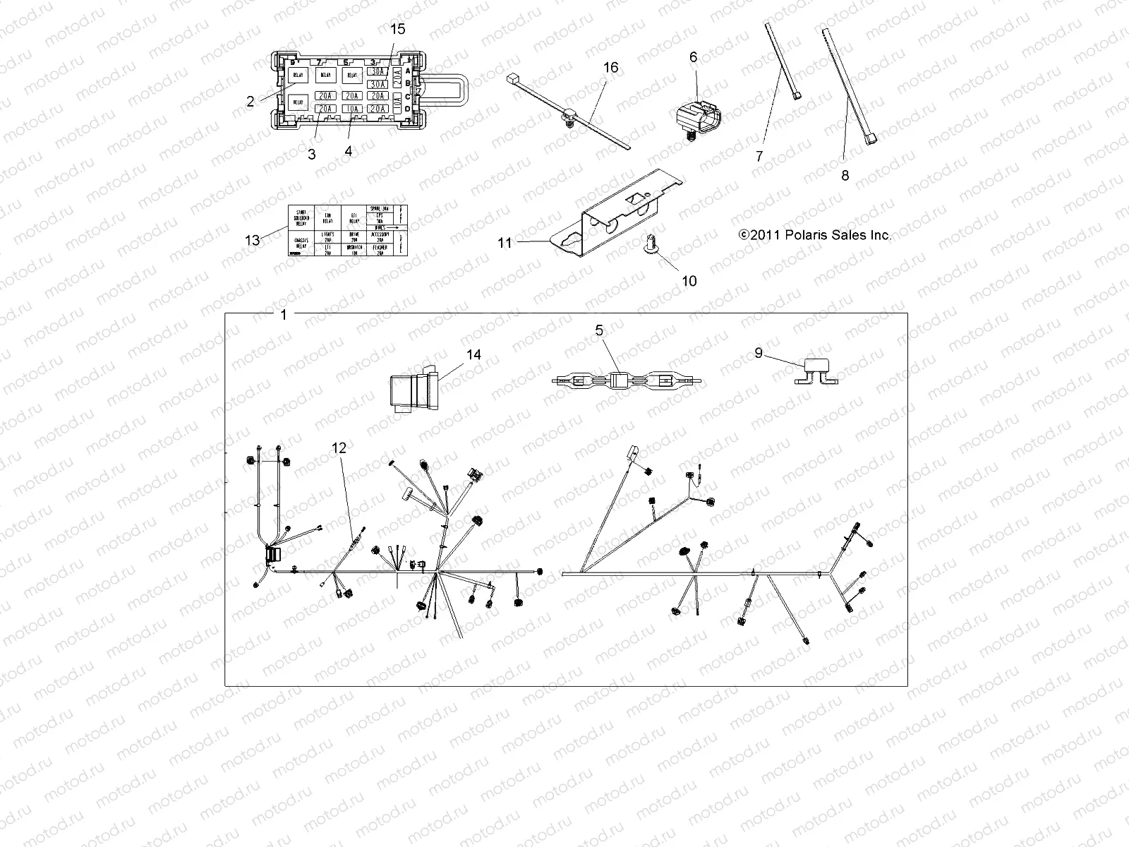 ELECTRICAL | ELECTRICAL, HARNESS - A13ZN8EFK/EFN (49ATVHARNESS13SP850F)