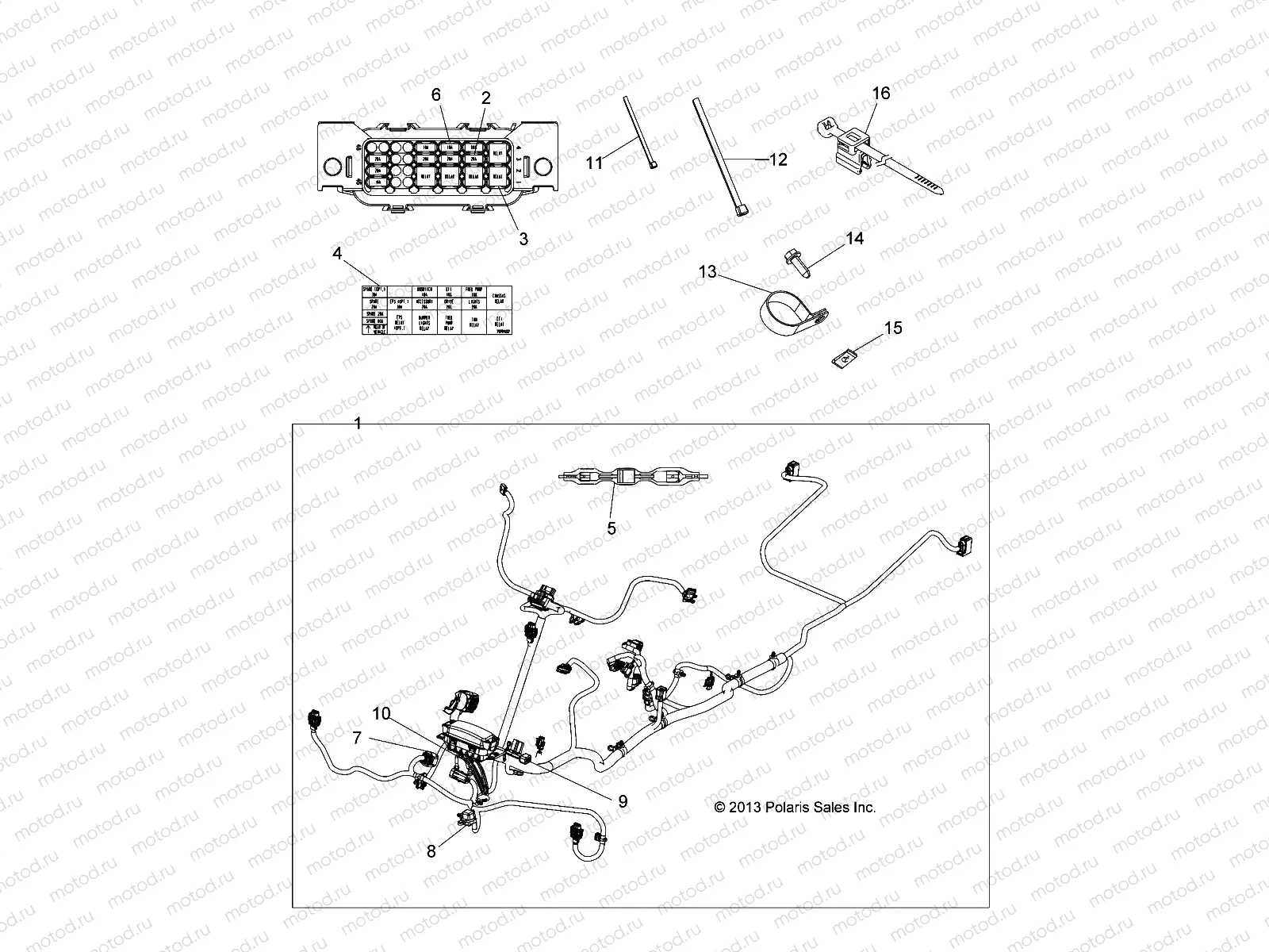 ELECTRICAL | ELECTRICAL, HARNESS - A14DH57AA/AJ (49ATVHARNESS14SP570TRG)
