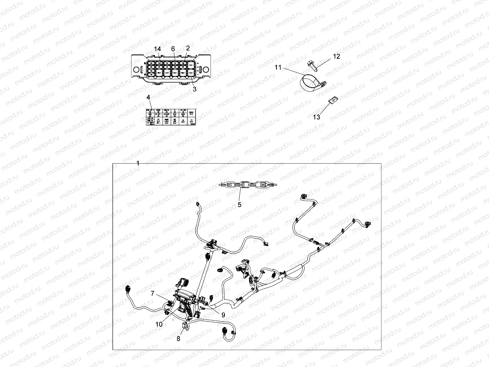 ELECTRICAL | ELECTRICAL, HARNESS - A14MX5ETH (49ATVHARNESS14570UTE)