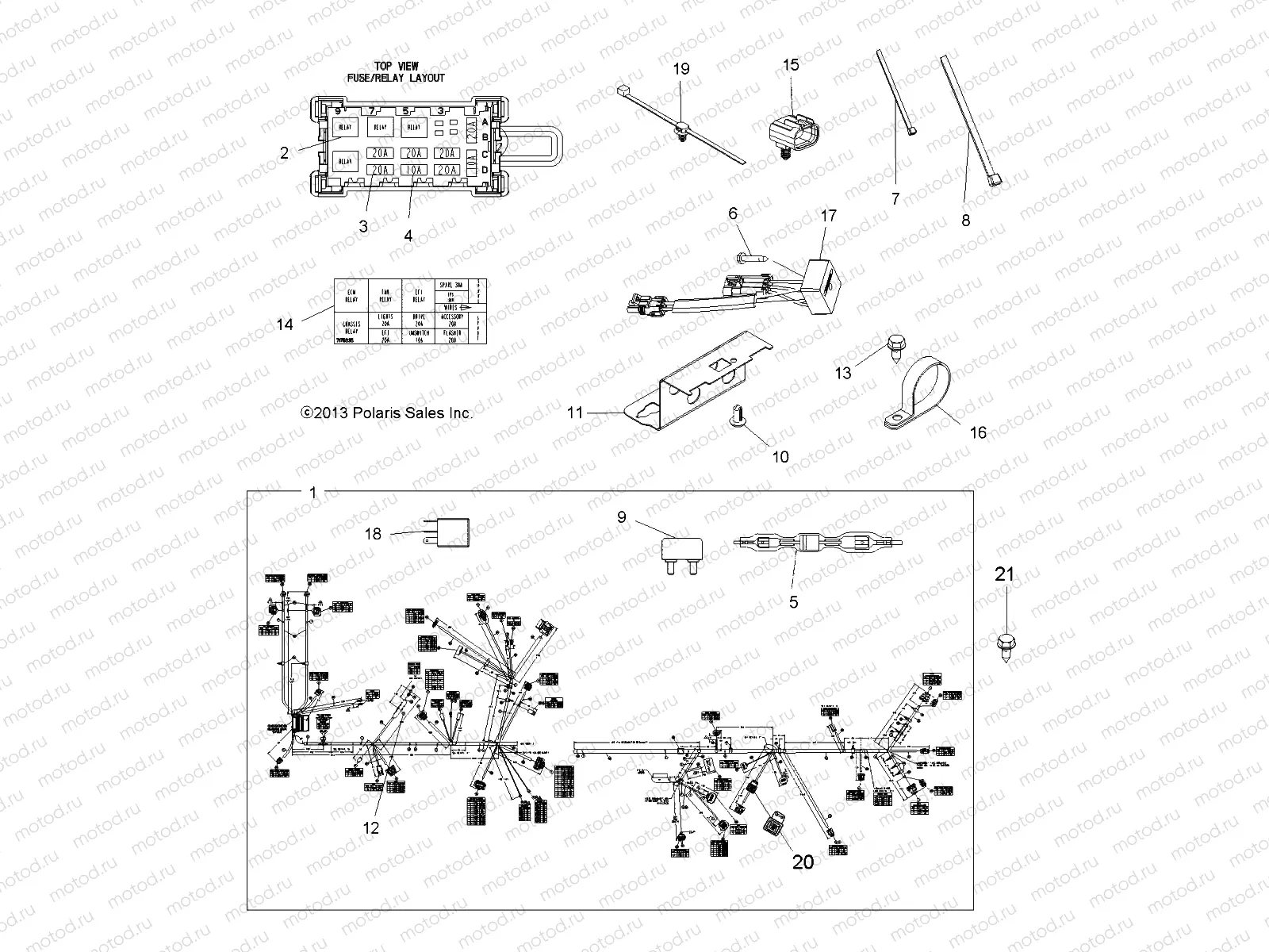 ELECTRICAL | ELECTRICAL, HARNESS - A14TN55FA (49ATVHARNESS14SPX2550I)