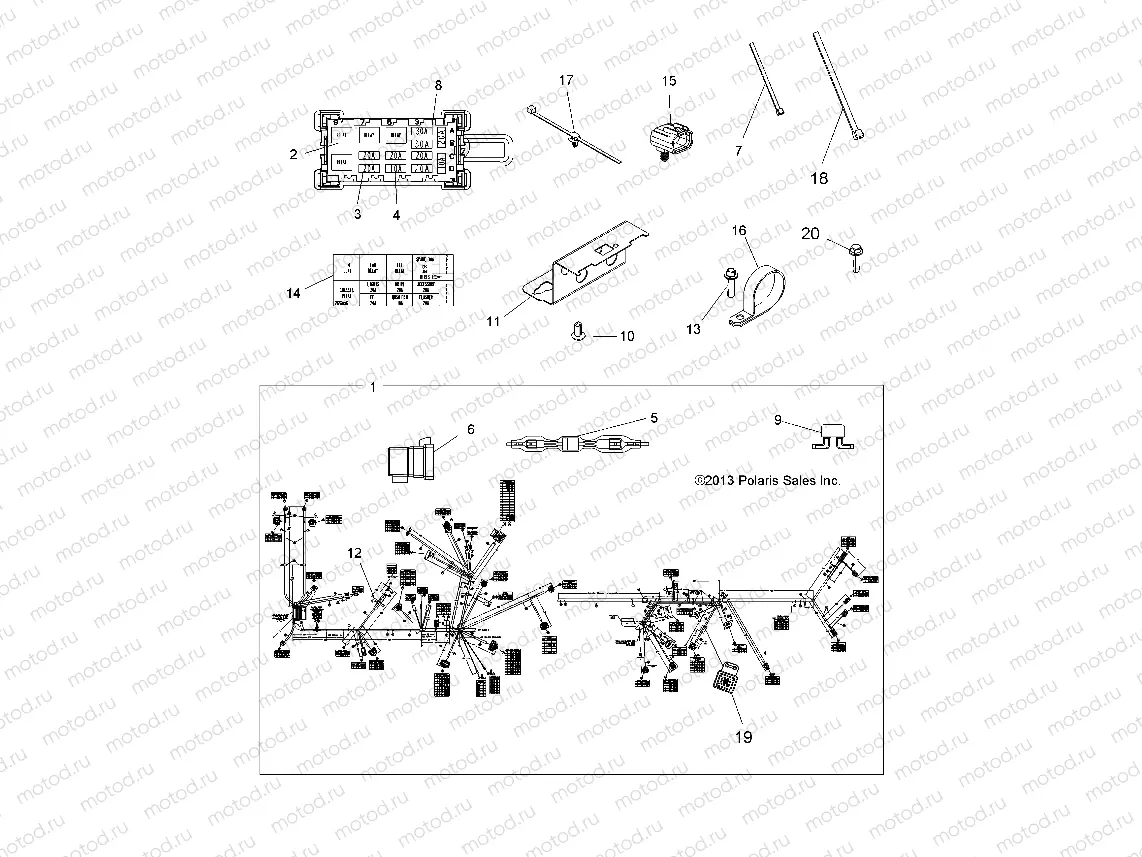 ELECTRICAL | ELECTRICAL, HARNESS - A14ZN5EFM (49ATVHARNESS14SP550F)