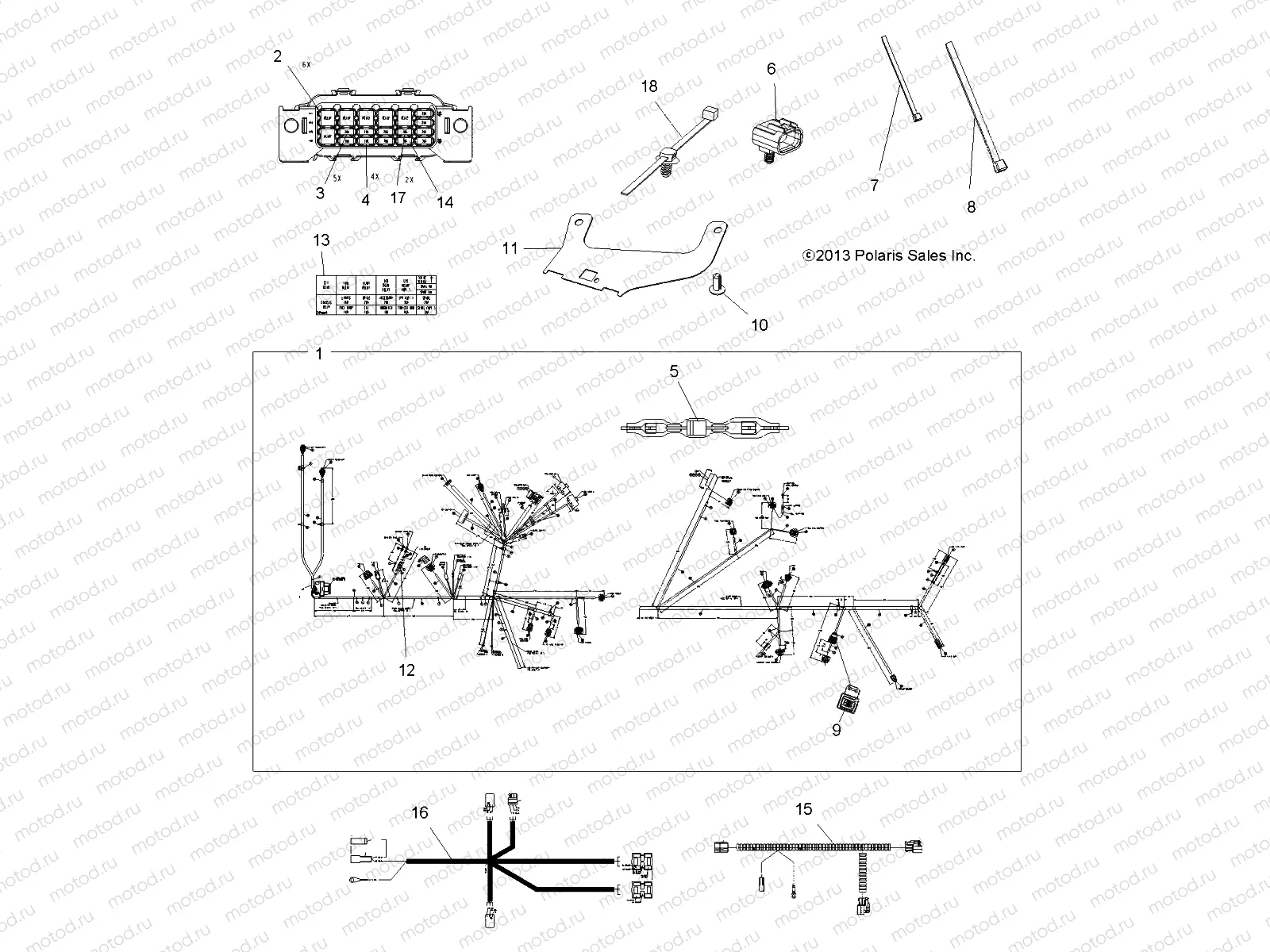 ELECTRICAL | ELECTRICAL, HARNESS - A14ZN8EAB/C/I/M/P/S (49ATVHARNESS14SPXP850)