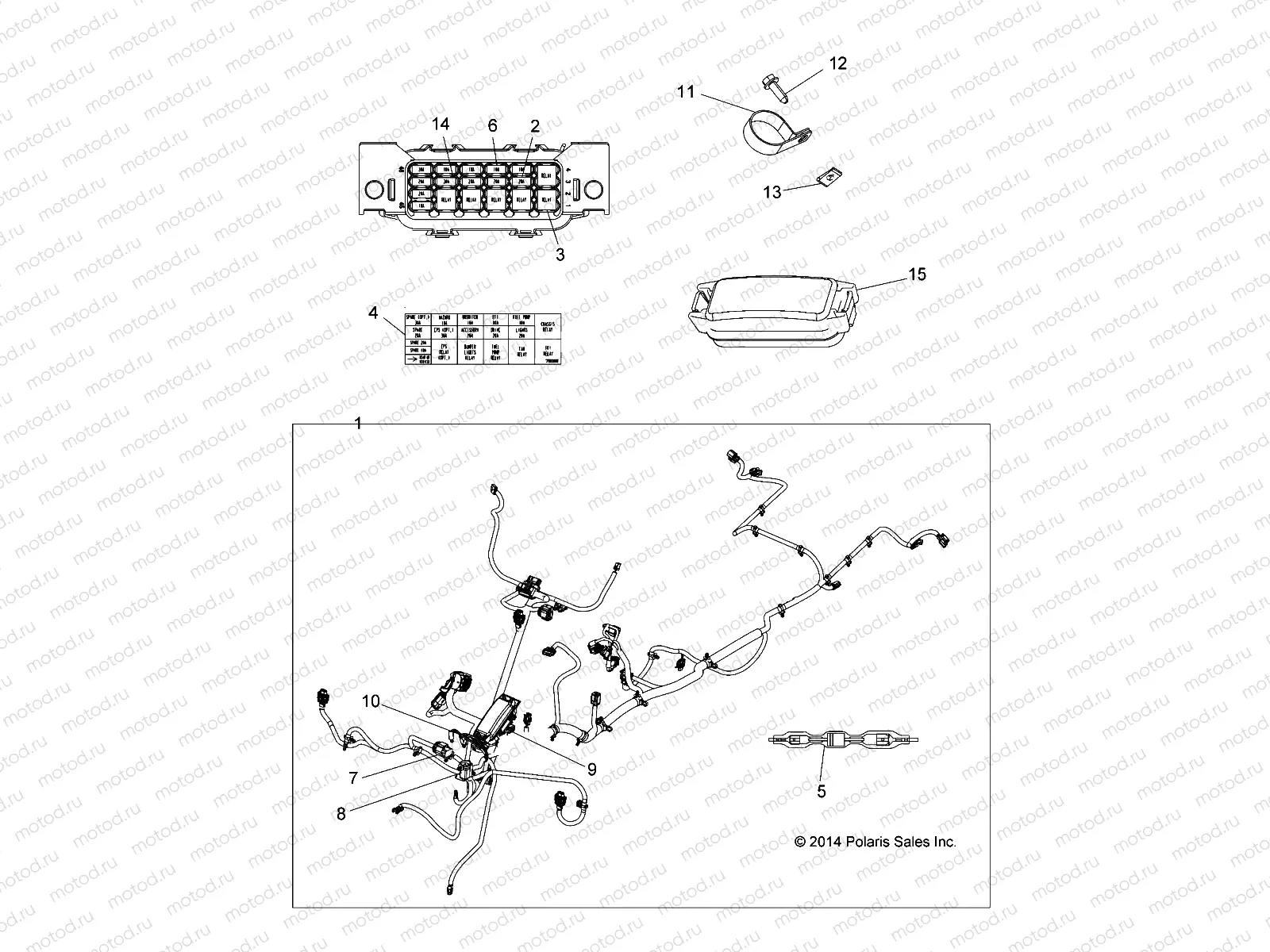 ELECTRICAL | ELECTRICAL, HARNESS - A15SUH57AH (49ATVHARNESS15UTE)
