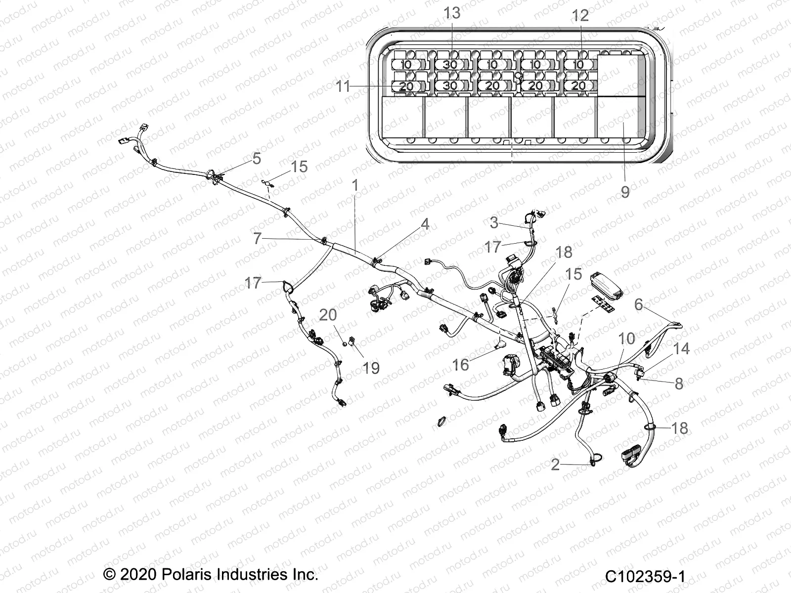 ELECTRICAL | ELECTRICAL, HARNESS - A21S6E57A1/3A1 (C102359-1)