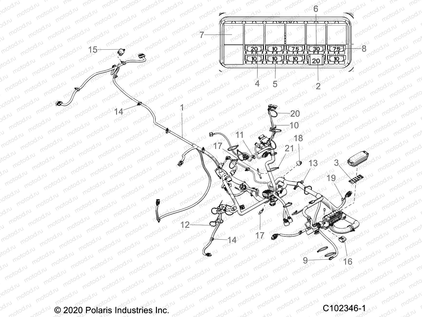 ELECTRICAL | ELECTRICAL, HARNESS - A21SXA85A1/A7/CA1/CA7 (C102346-1)