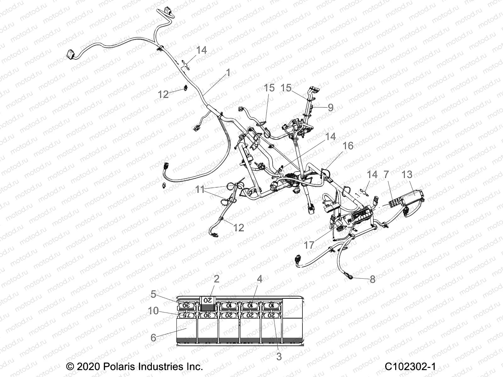 ELECTRICAL | ELECTRICAL, HARNESS - A21SXM95AG/CAG (C102302-1)
