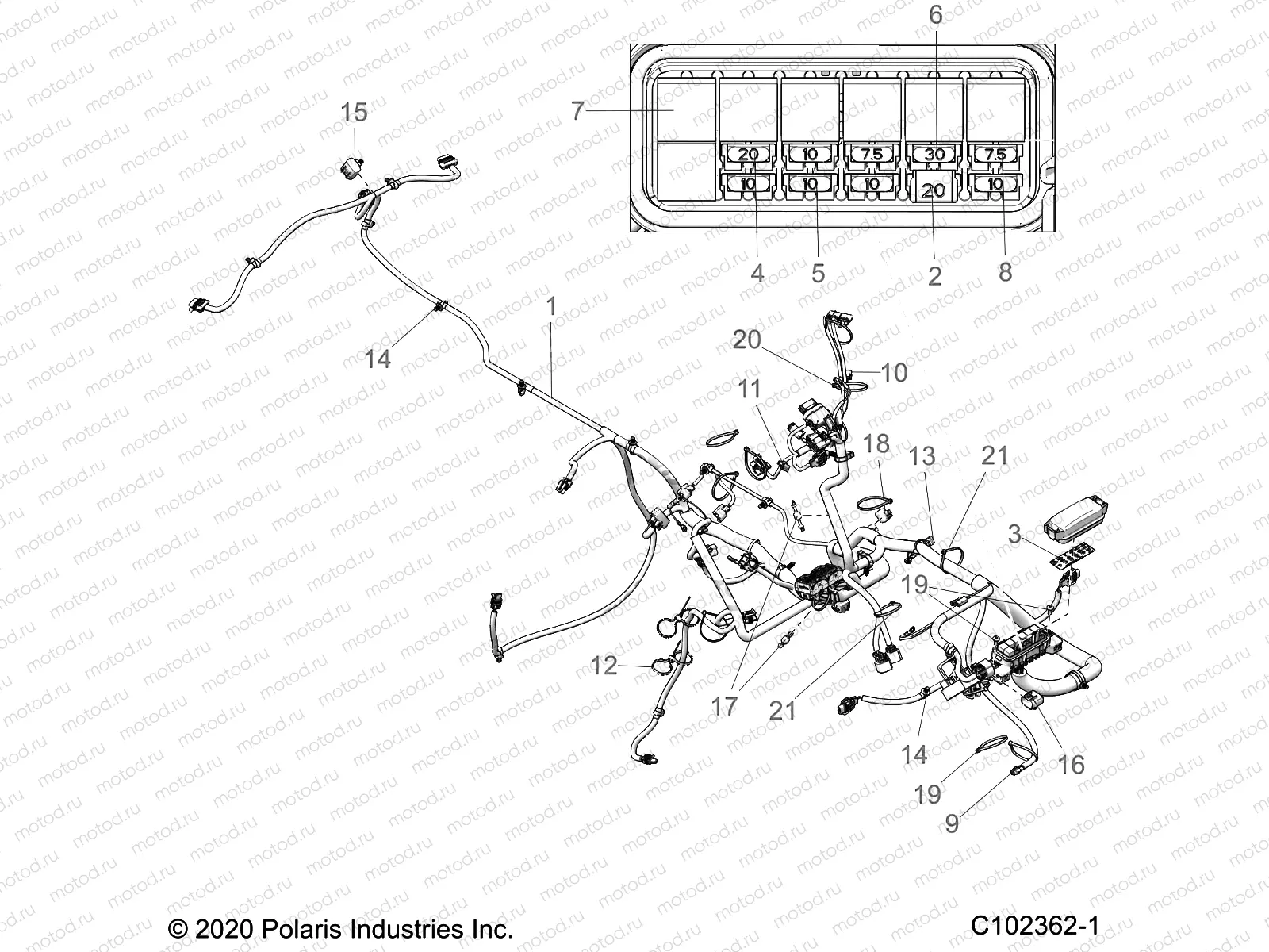 ELECTRICAL | ELECTRICAL, HARNESS - A21SXV95AG/CAG (C102361-1)