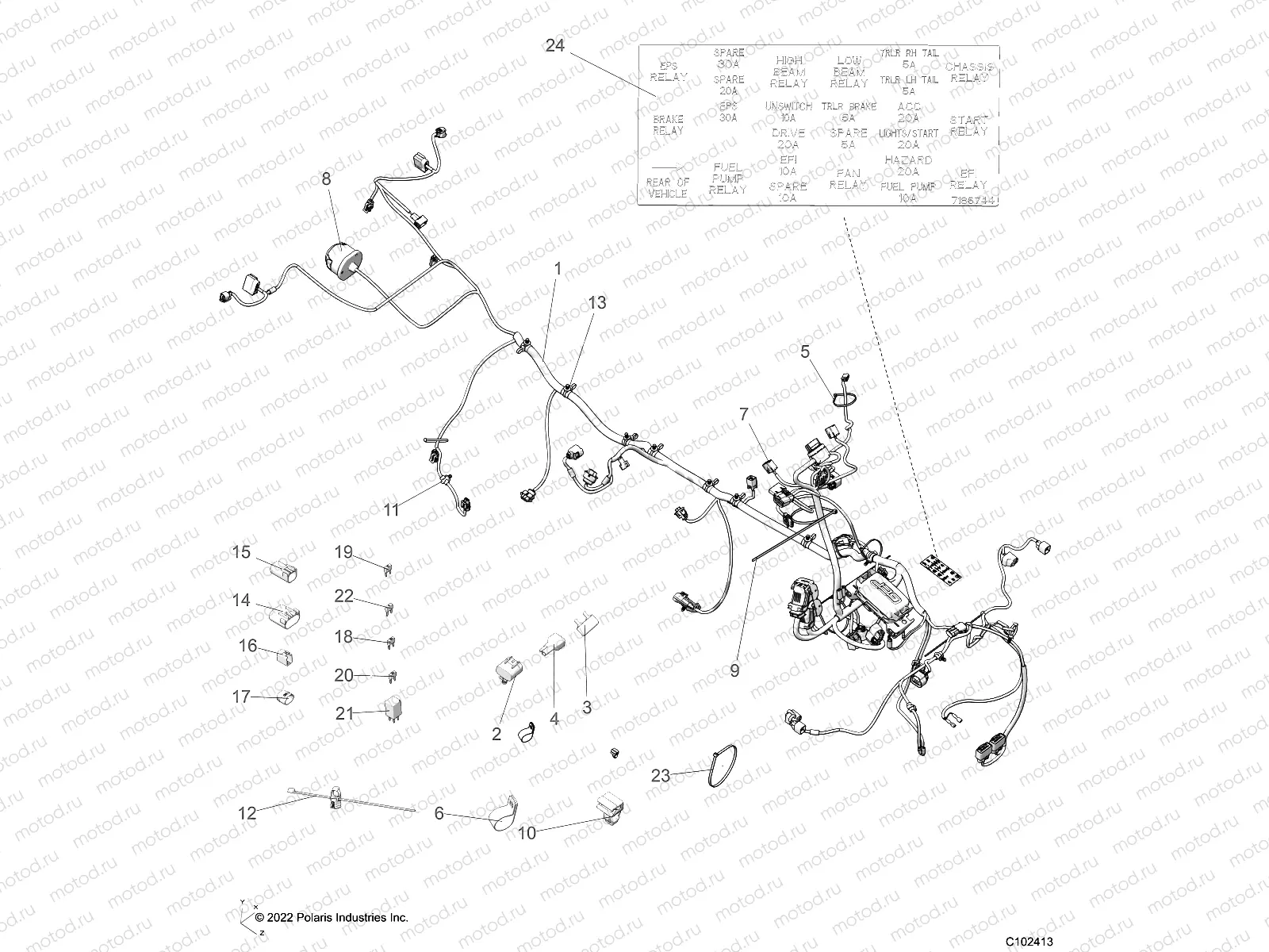 ELECTRICAL | ELECTRICAL, HARNESS - A23SDE57P4 (C102413)